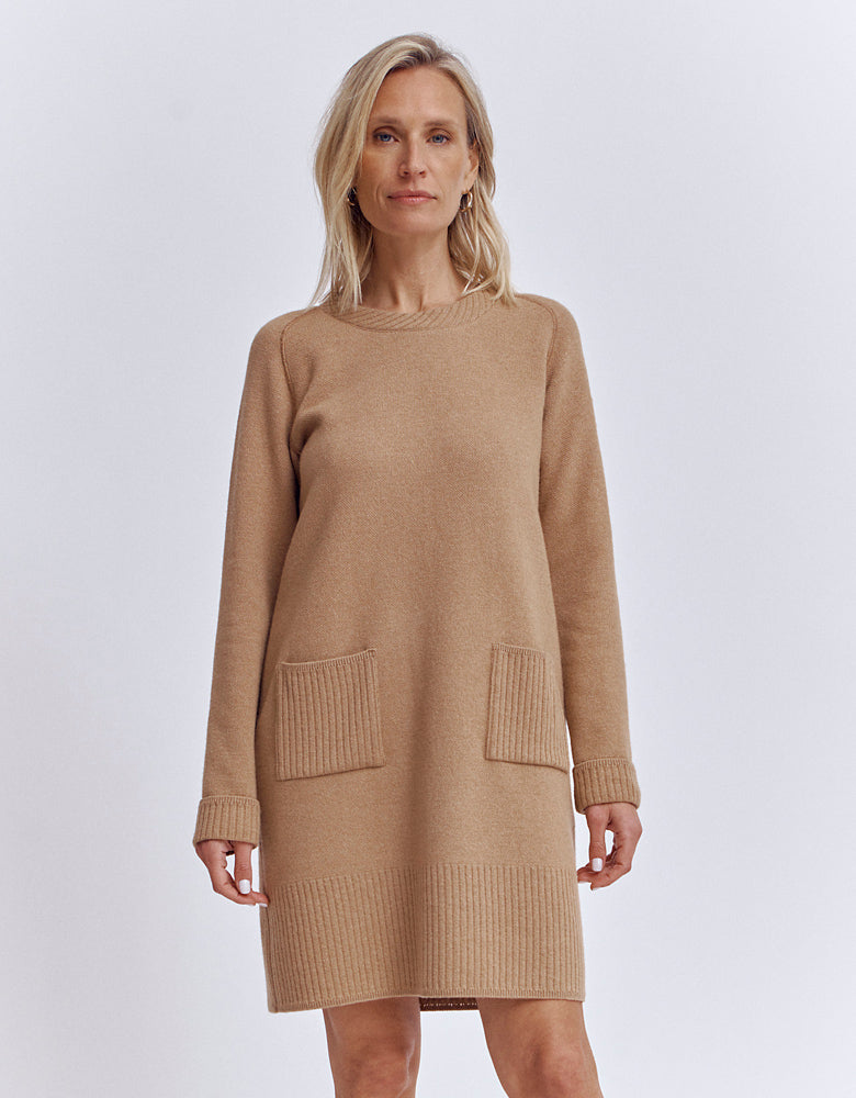 Merino and cashmere knitted dress ORION/86156/042
