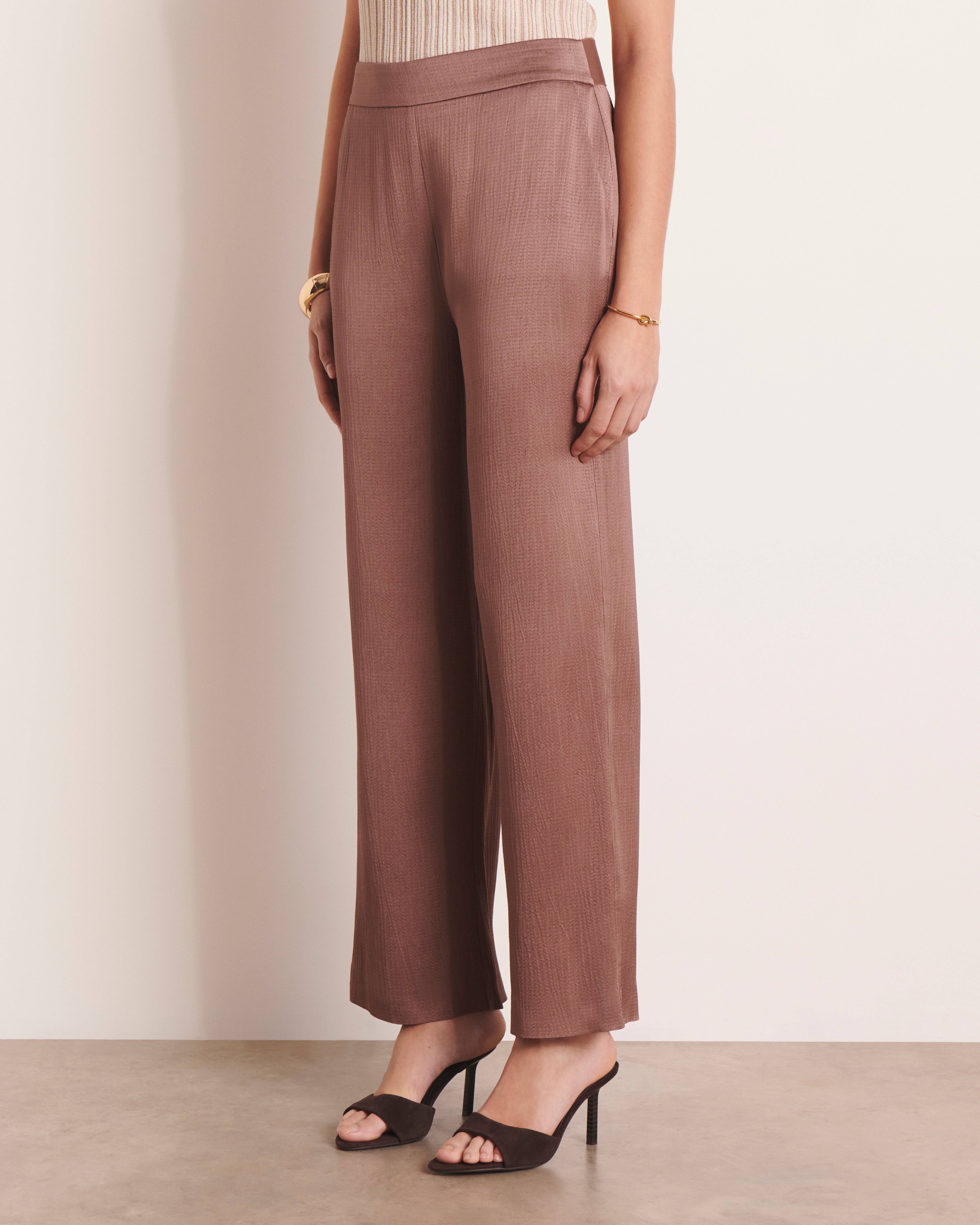 Pantalon large marron PAIO/13038/053