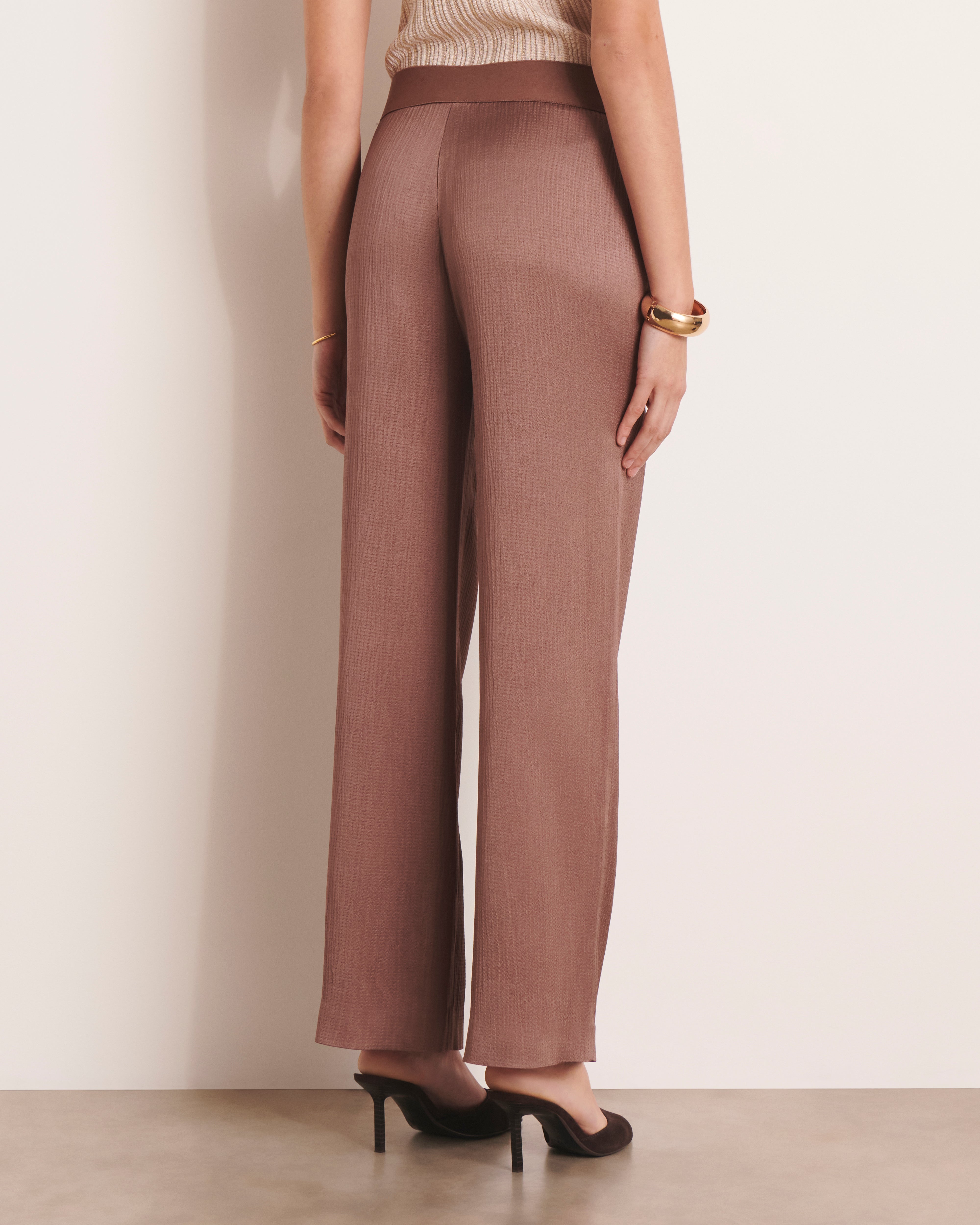 Pantalon large marron PAIO/13038/053