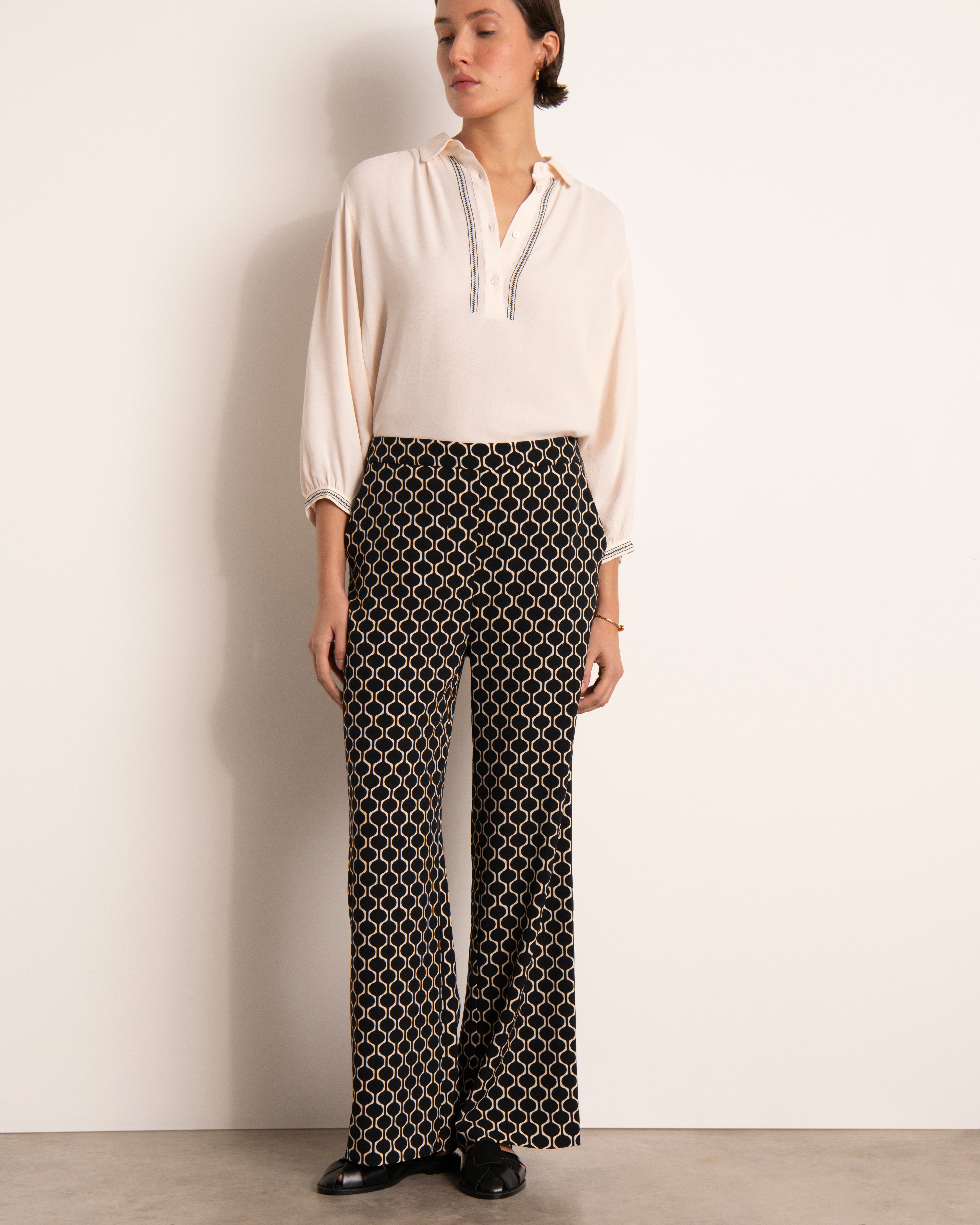 Pantalon large imprimé PALERME/13107/670