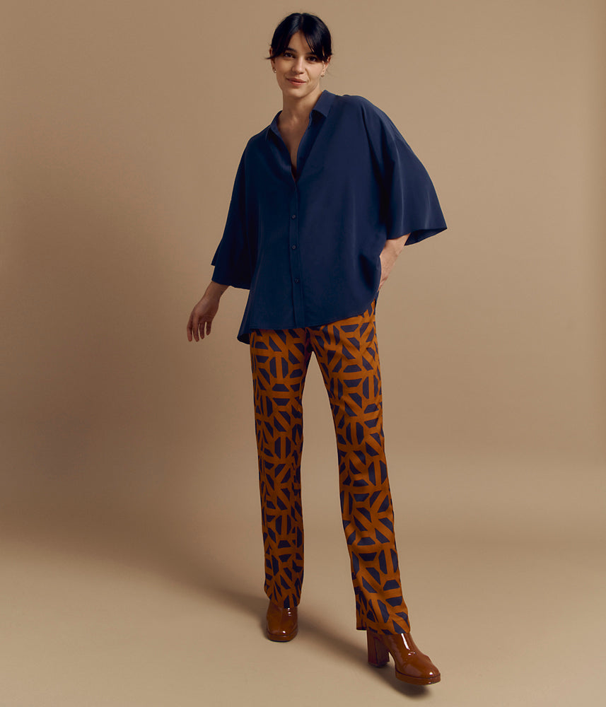 Fluid printed pants PAOLA/84027/540