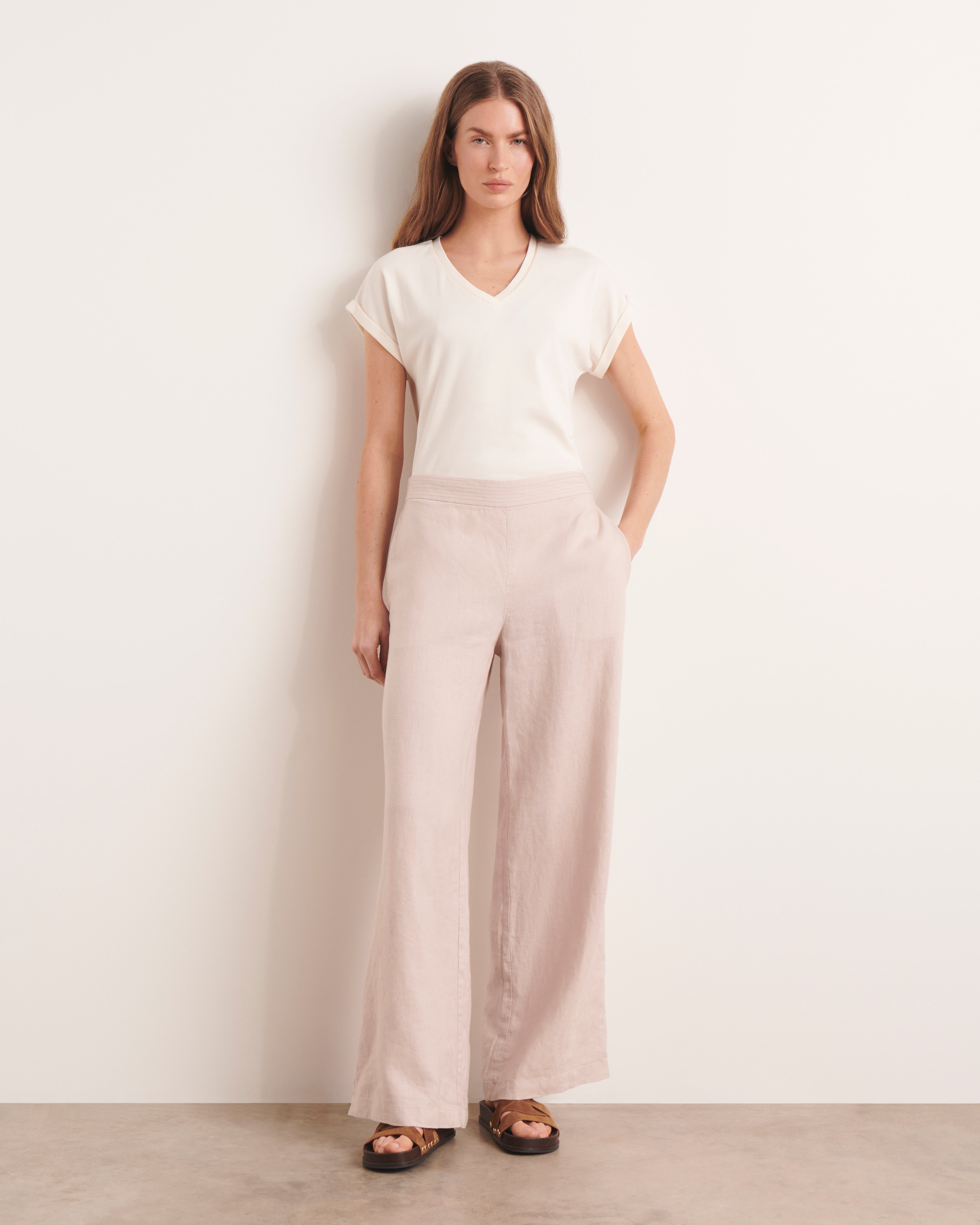 Pantalon large beige PEPPERONI/13058/002