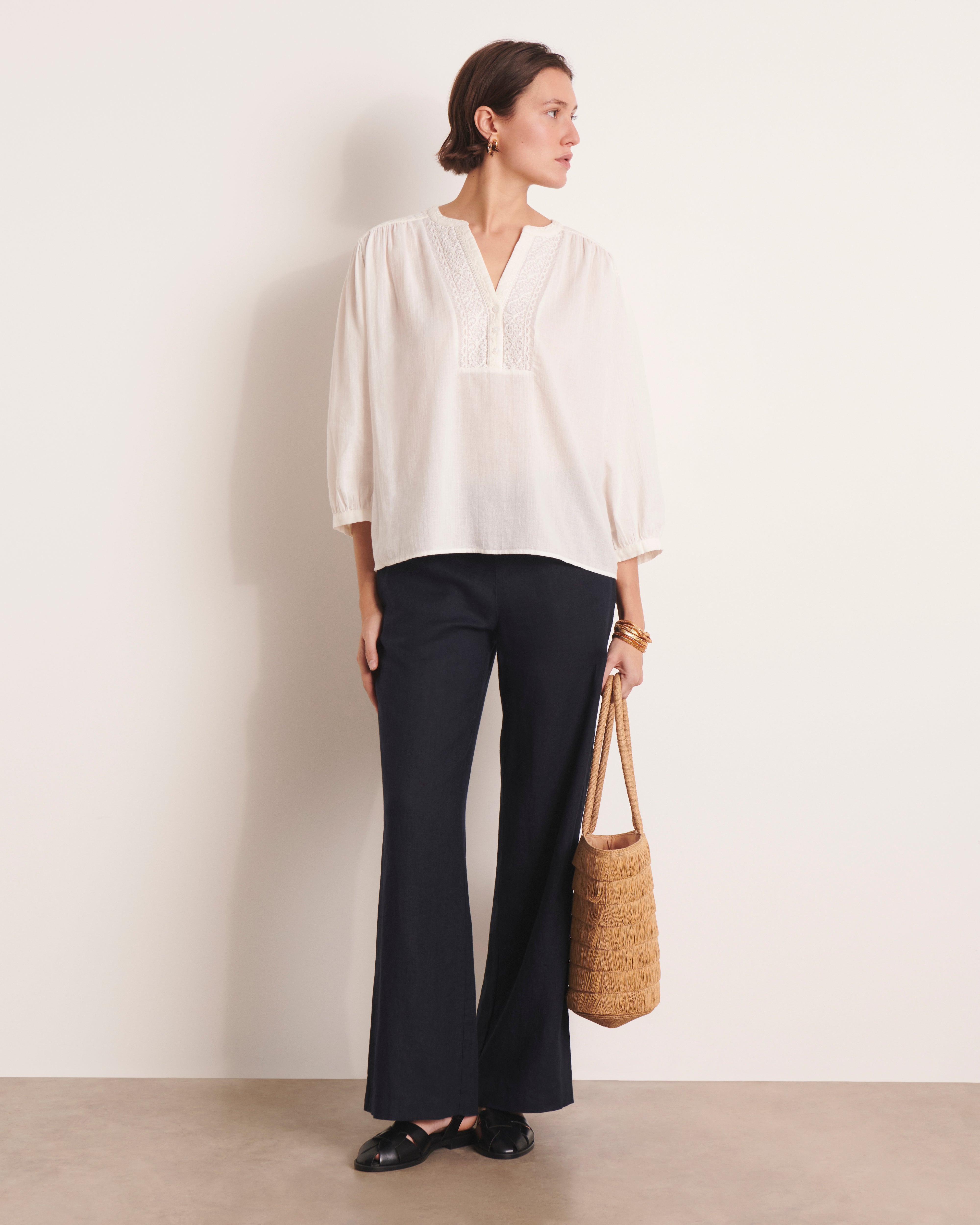 Pantalon large bleu marine PEPPERONI/13058/317