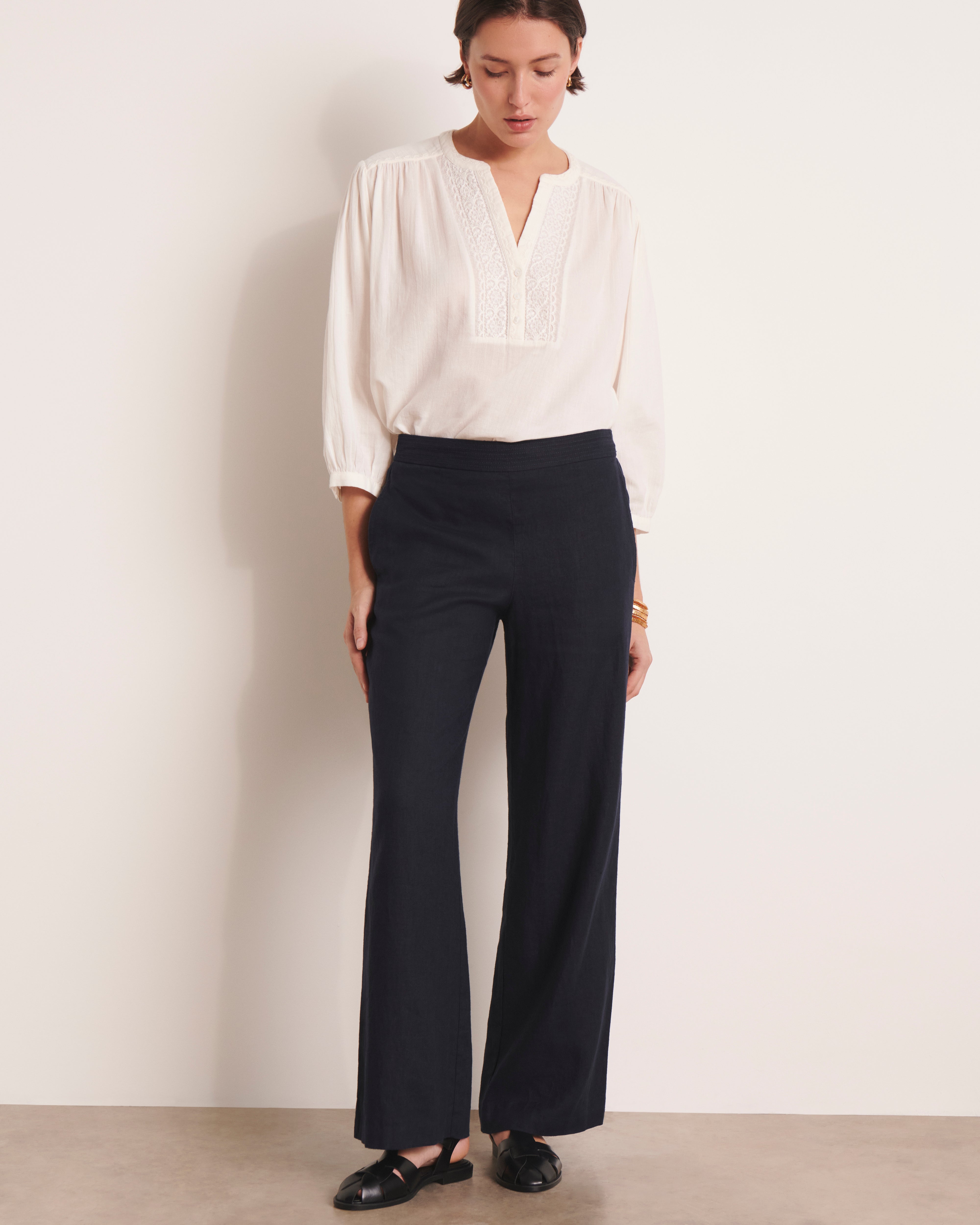 Pantalon large bleu marine PEPPERONI/13058/317