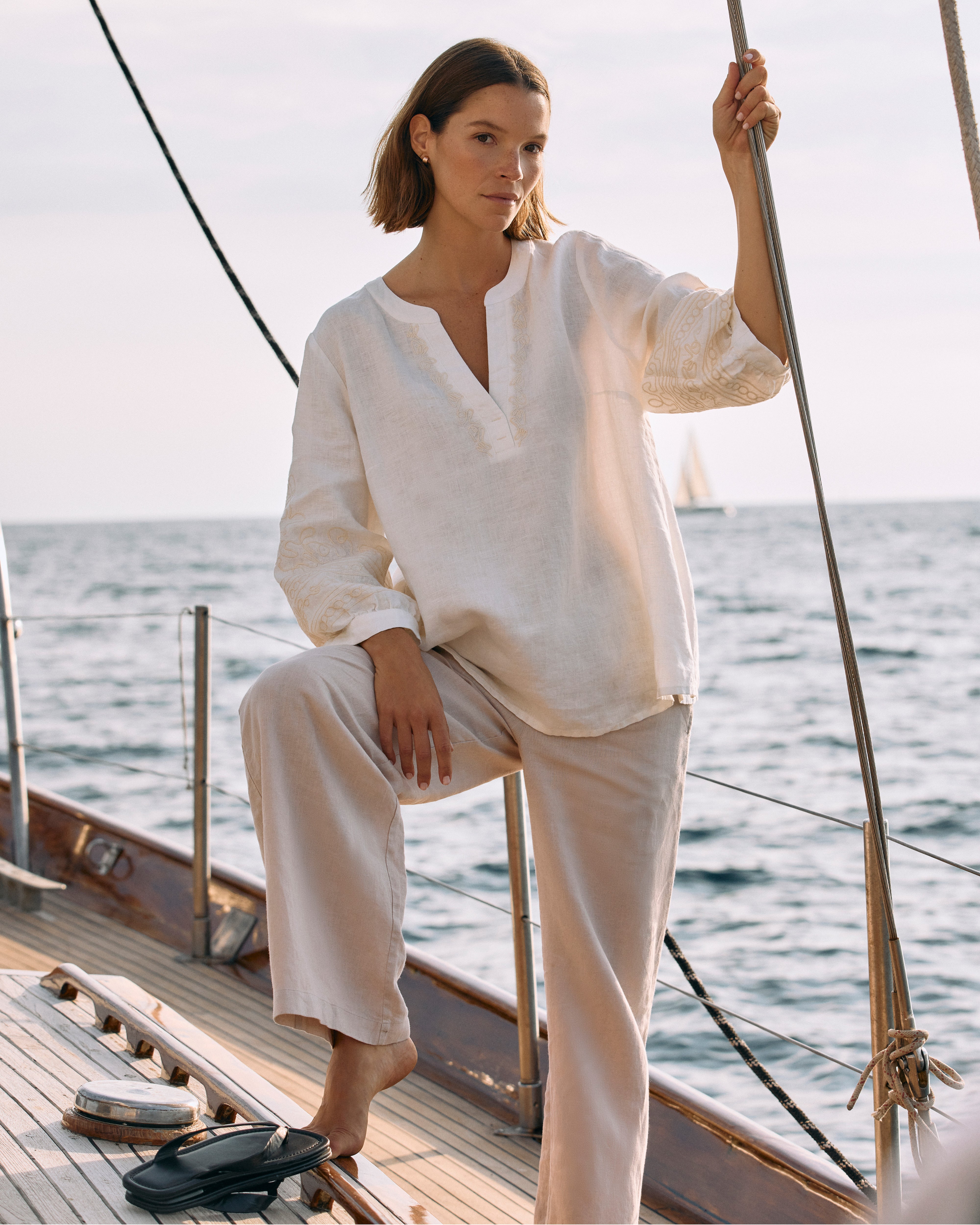 Pantalon large beige PEPPERONI/13058/002