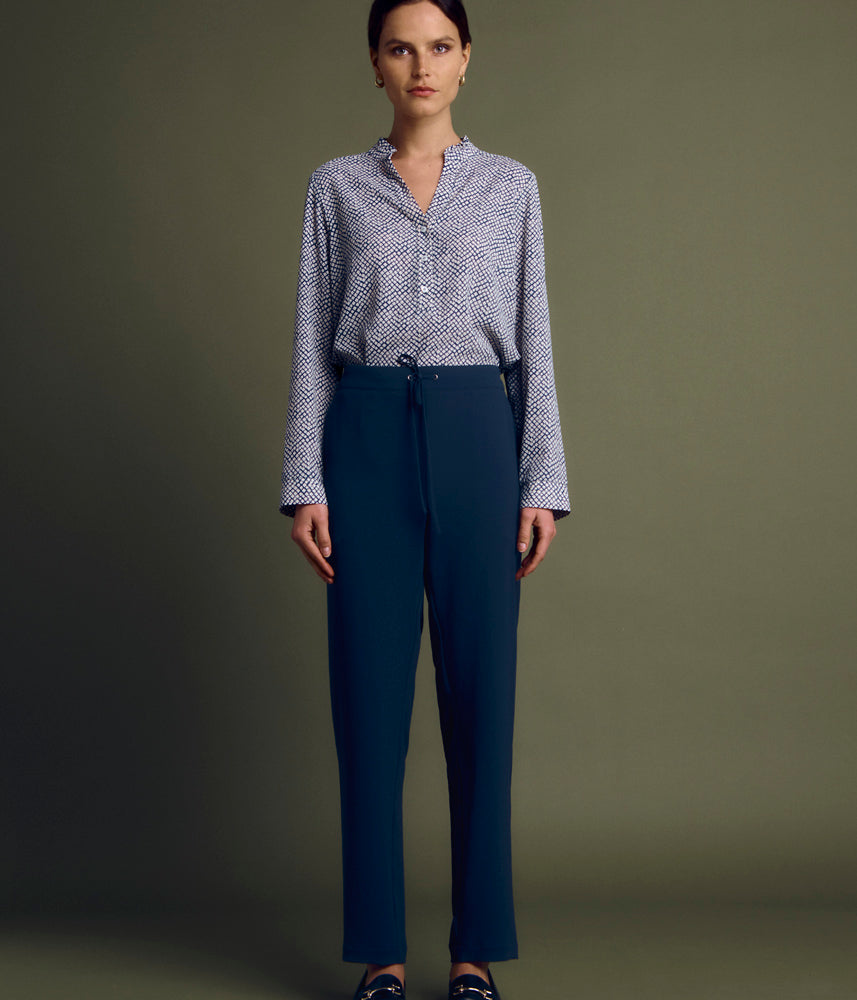 Fluid pants in viscose crepe PORTO/85204/317