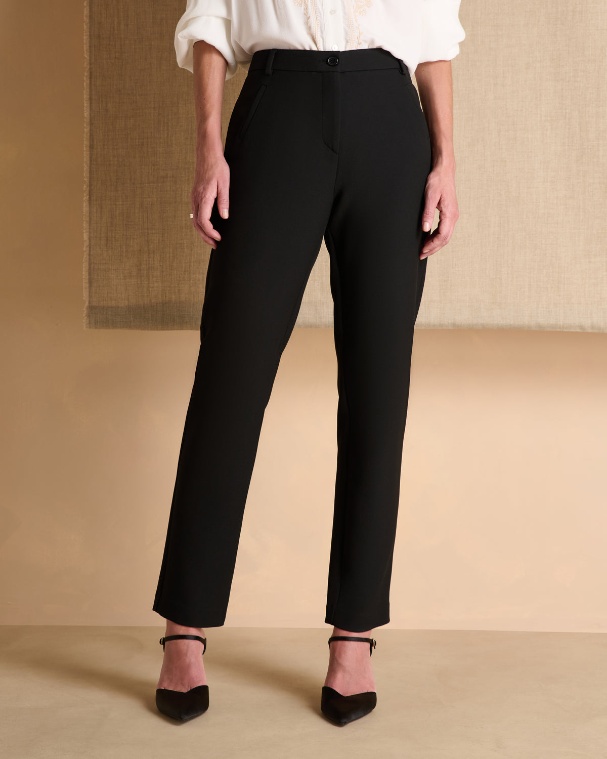 Pantalon noir droit POUDUP14-NEW/14222/500