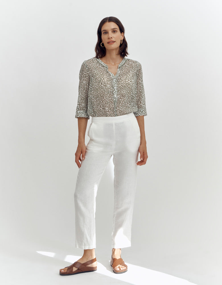 Jean 3/4 coupe classique pour femmes en Blanc - TORONTO Jean 3/4 coupe classique pour femmes en Blanc - TORONTO