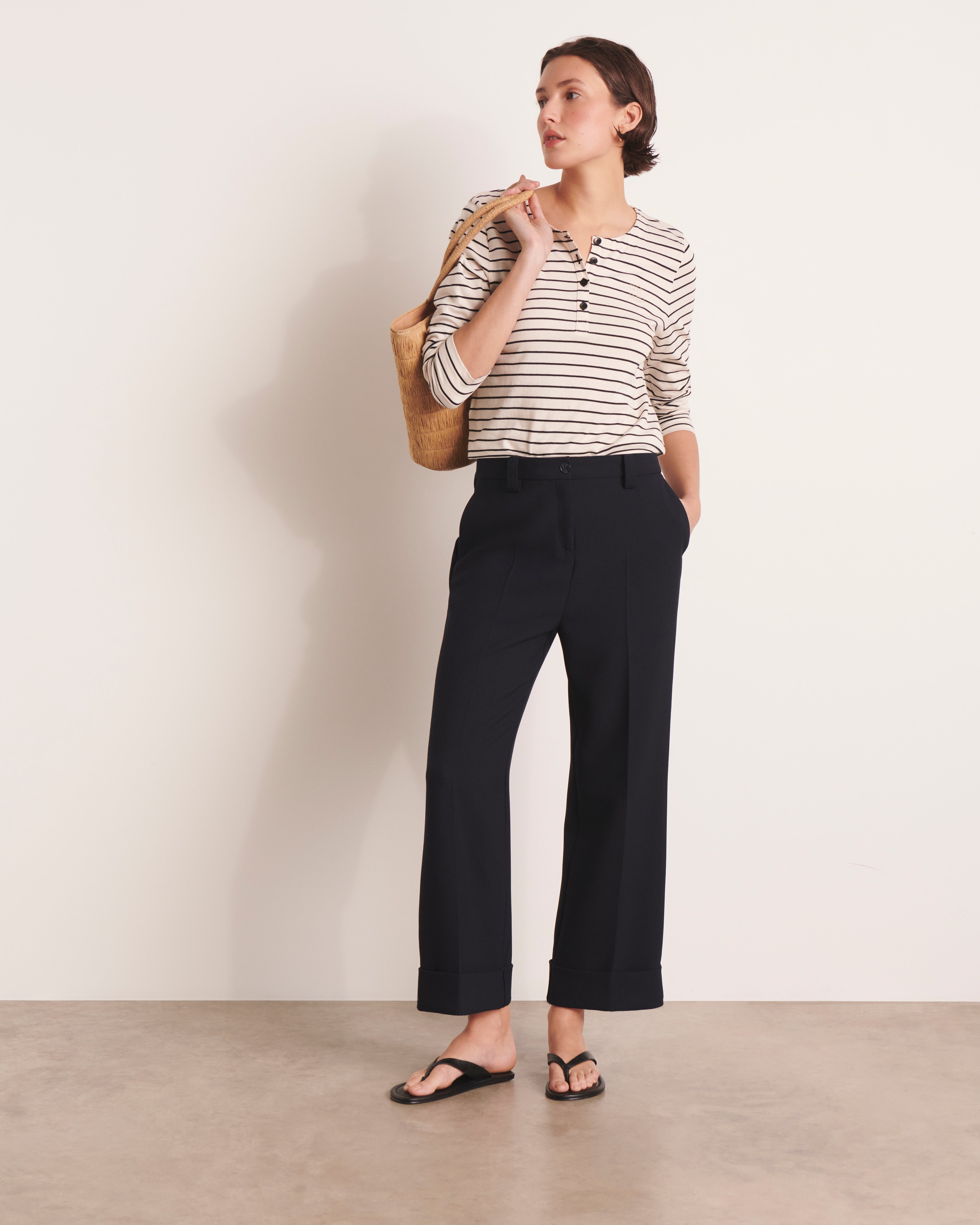 Pantalon large PUNTO-DROIT/13128/317