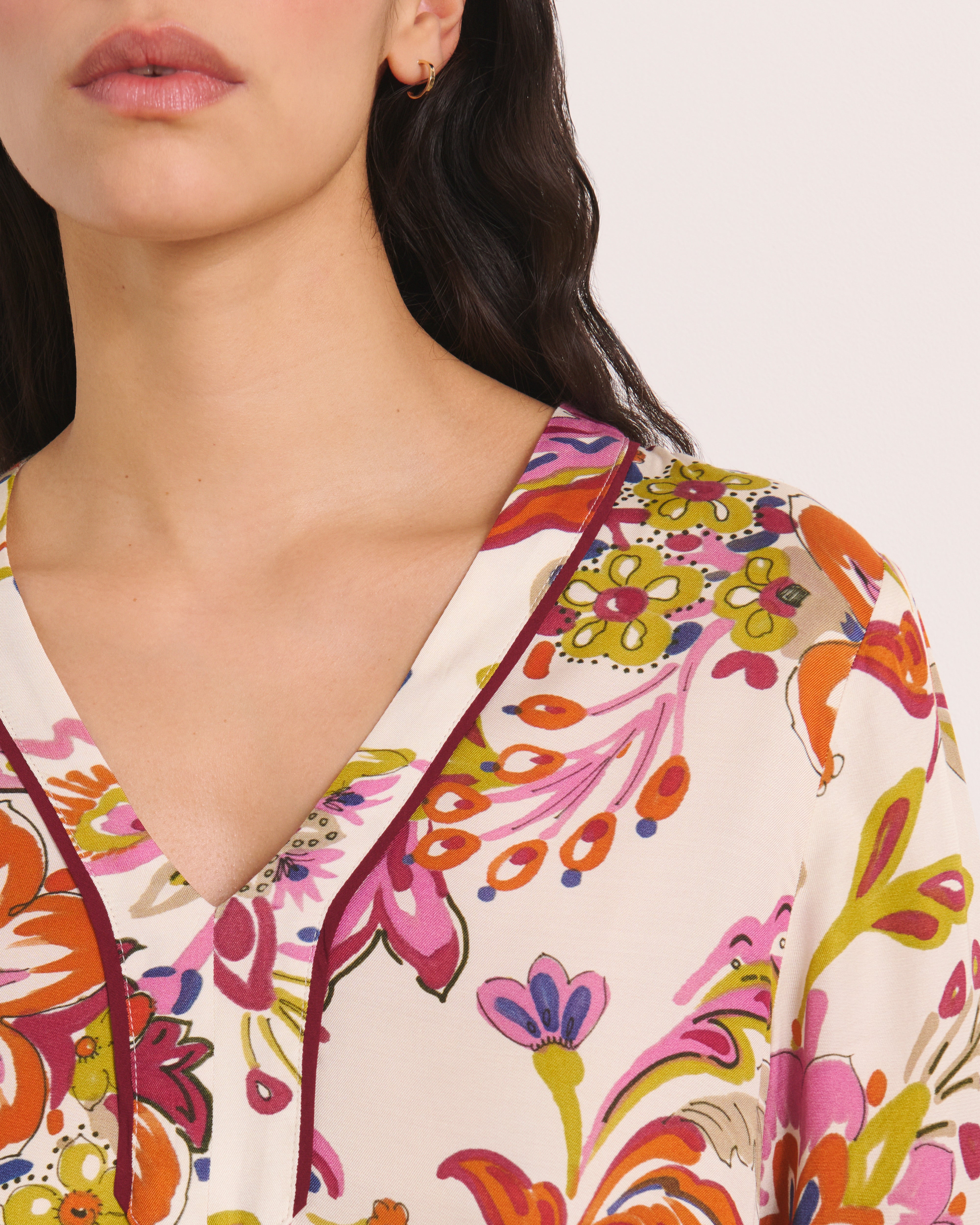 Robe longue beige imprimée RECUERDA/13169/523