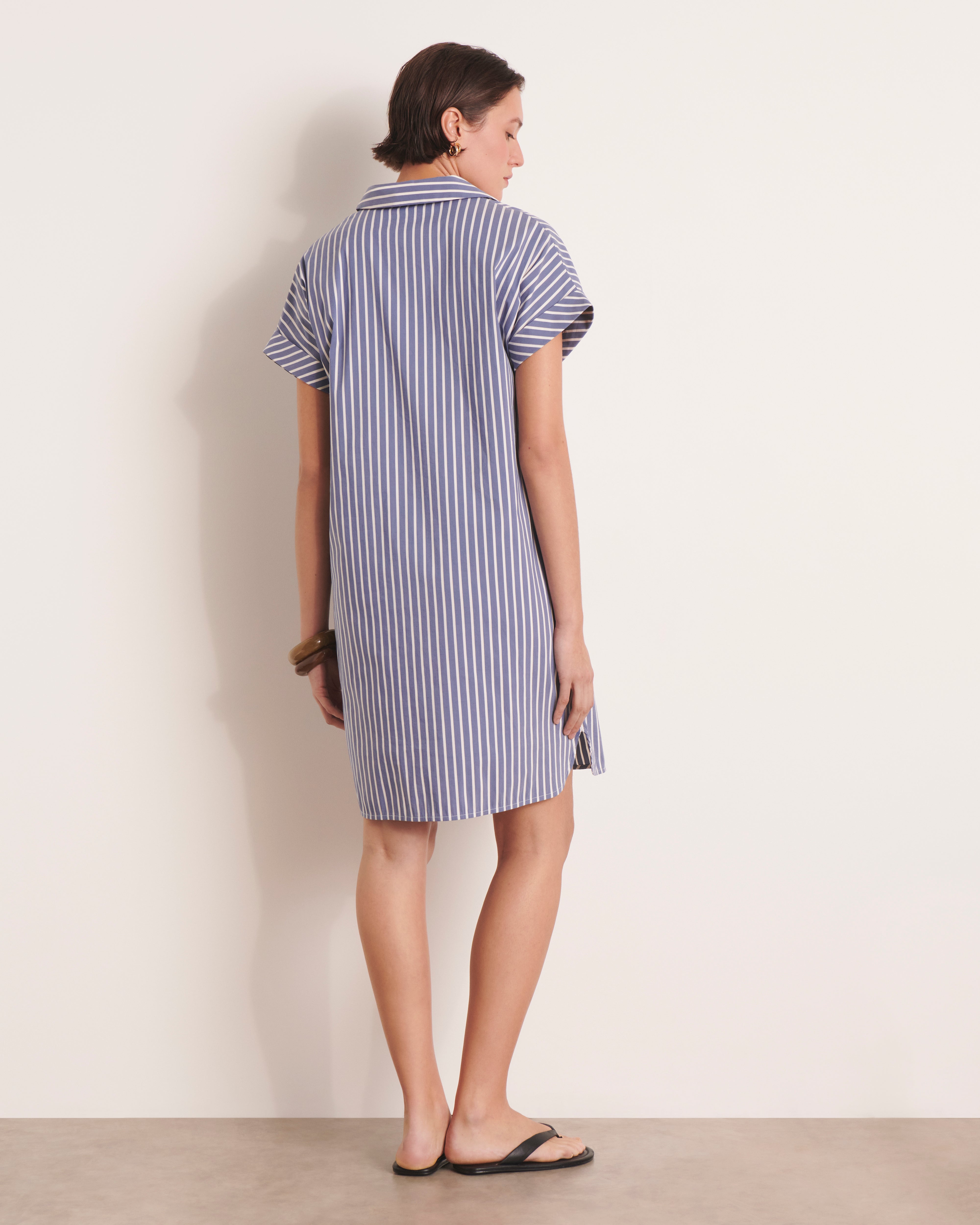 Robe droite bleue à rayures REGATE/13195/631