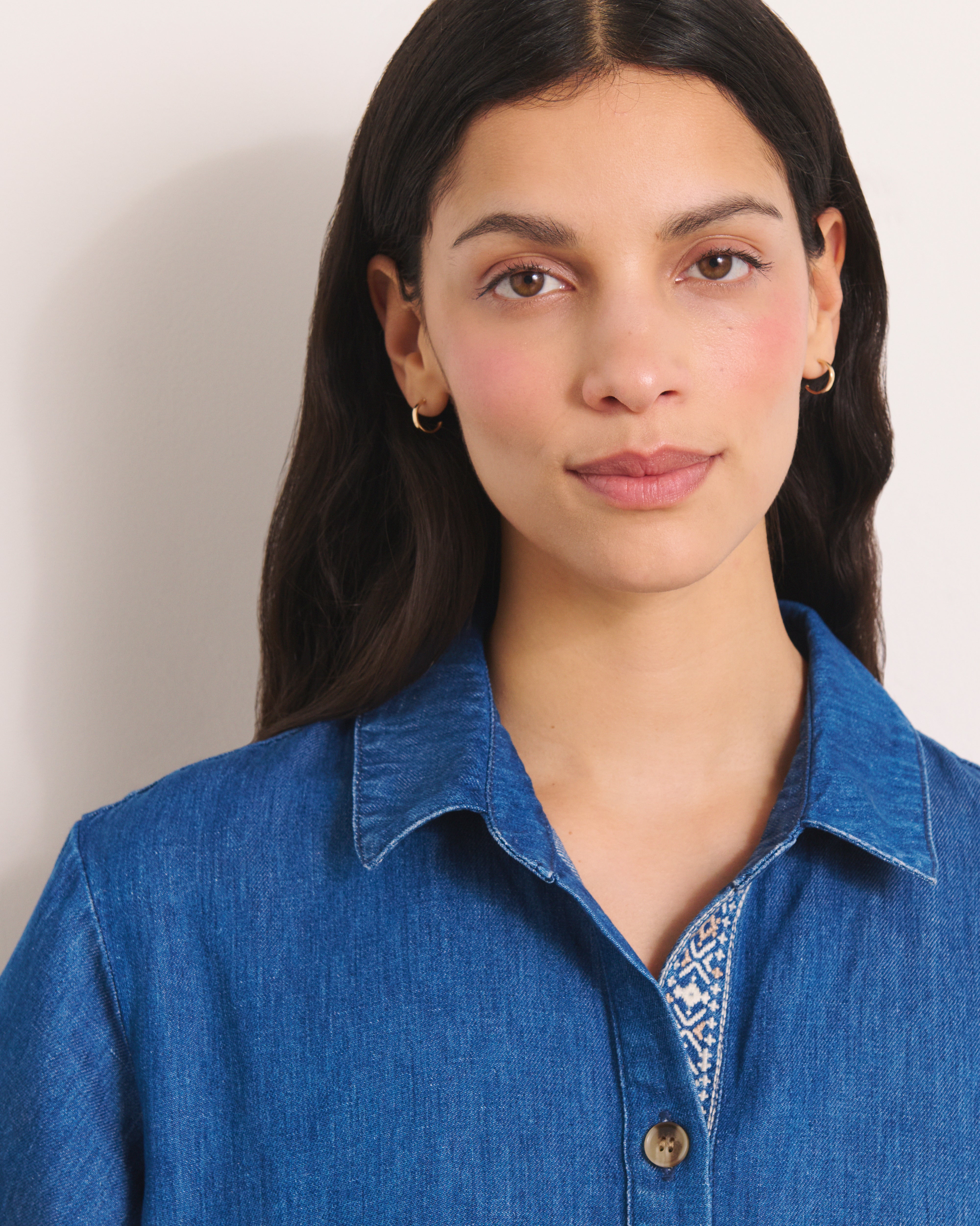 Robe courte bleue RIVE/13252/301