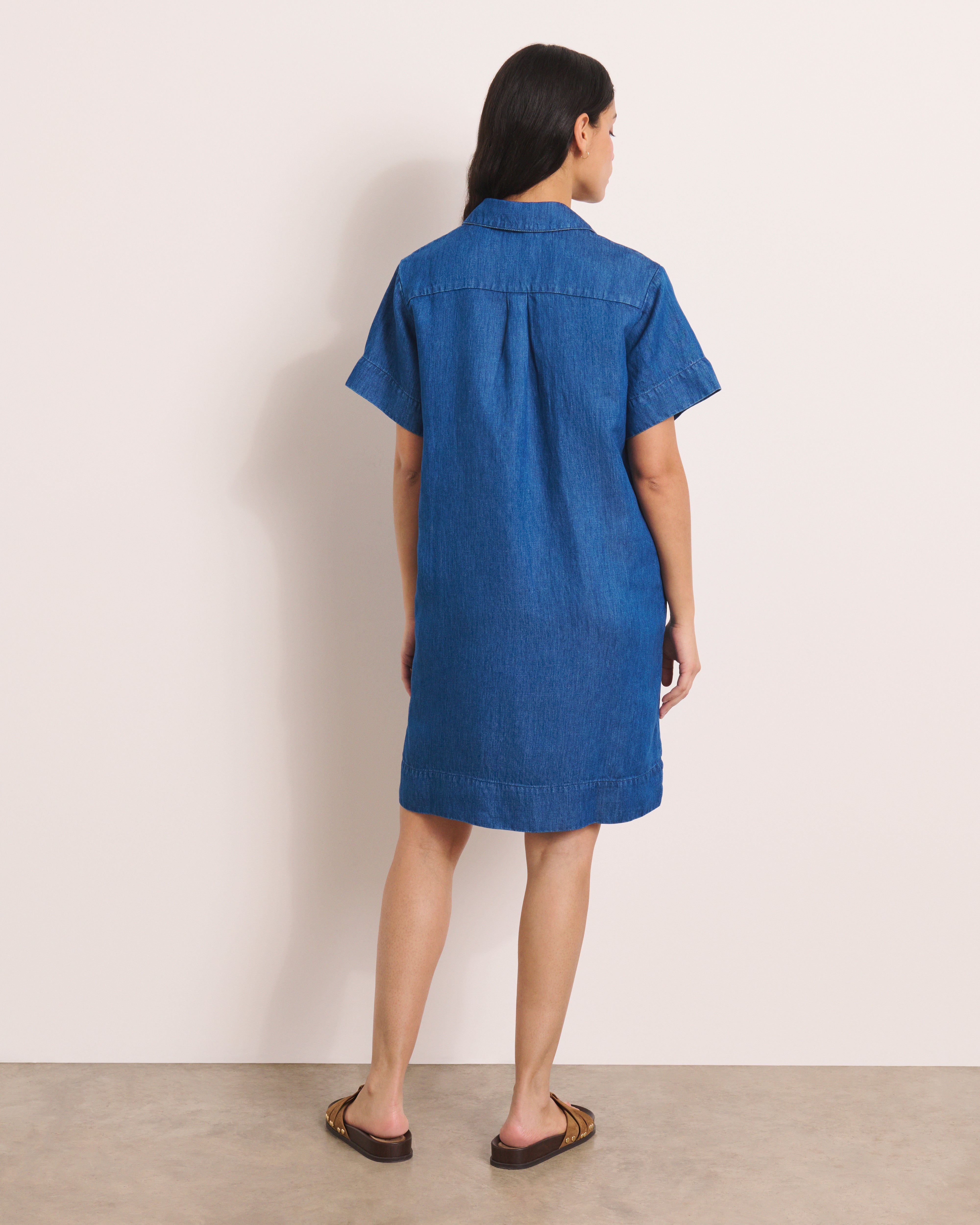 Robe courte bleue RIVE/13252/301