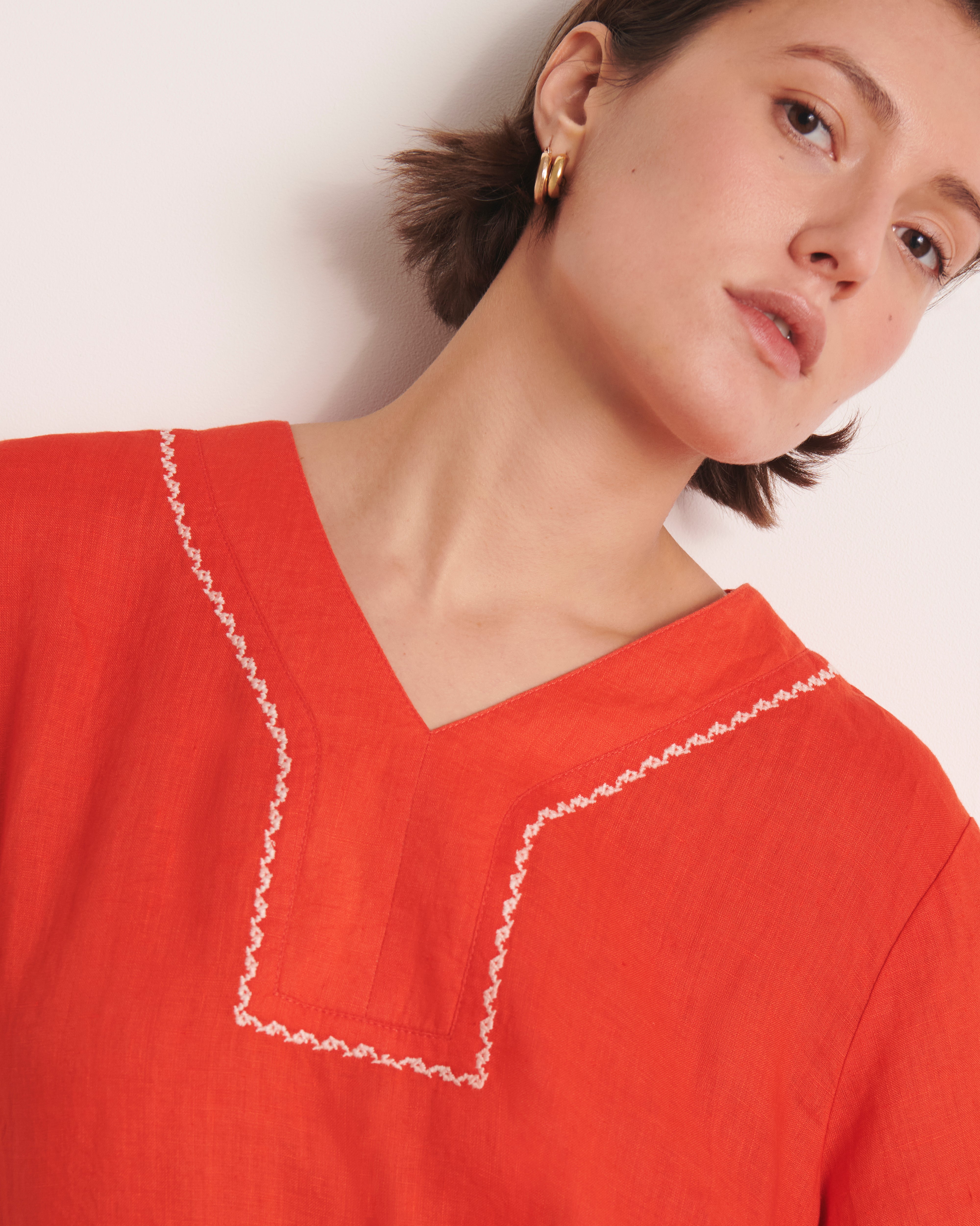 Robe droite orange ROPA/13253/117