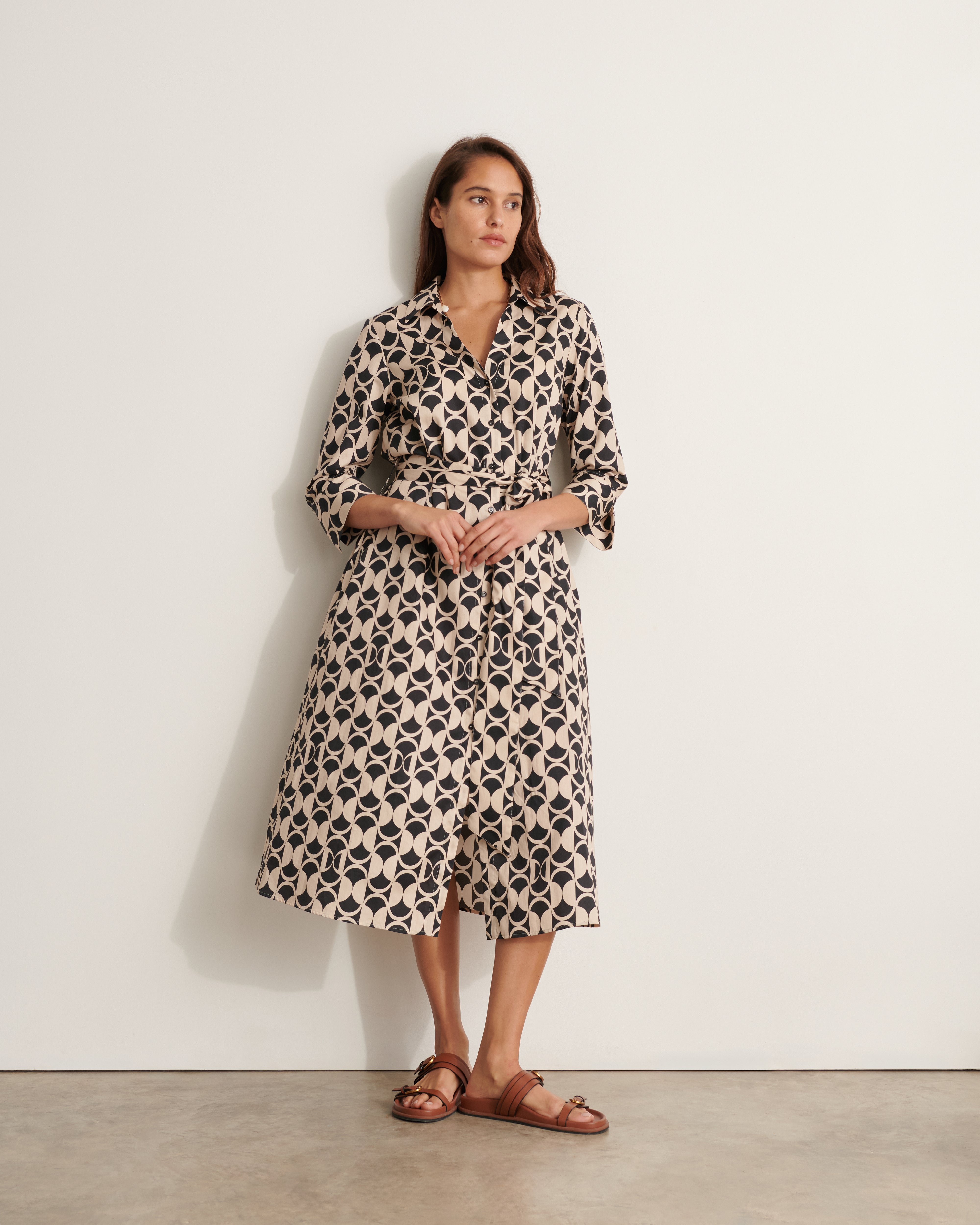 Robe chemisier midi ROSAS/11154/670