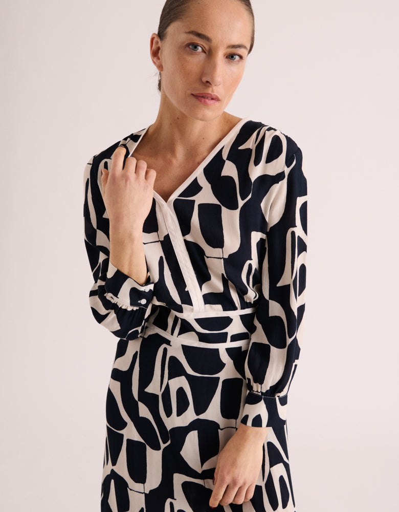 RUBENS/88173/670 printed long dress
