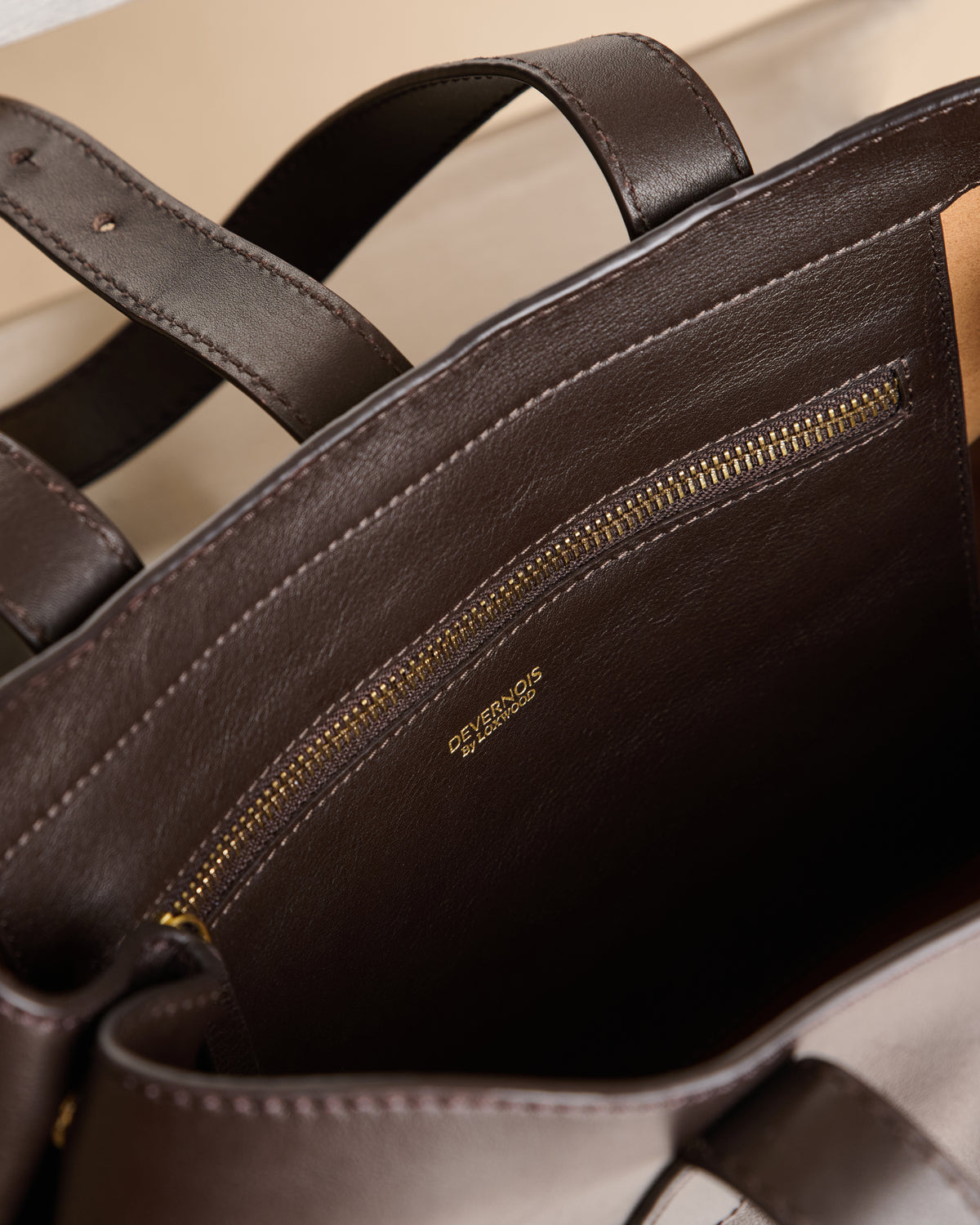 Sac cabas marron en cuir de vachette