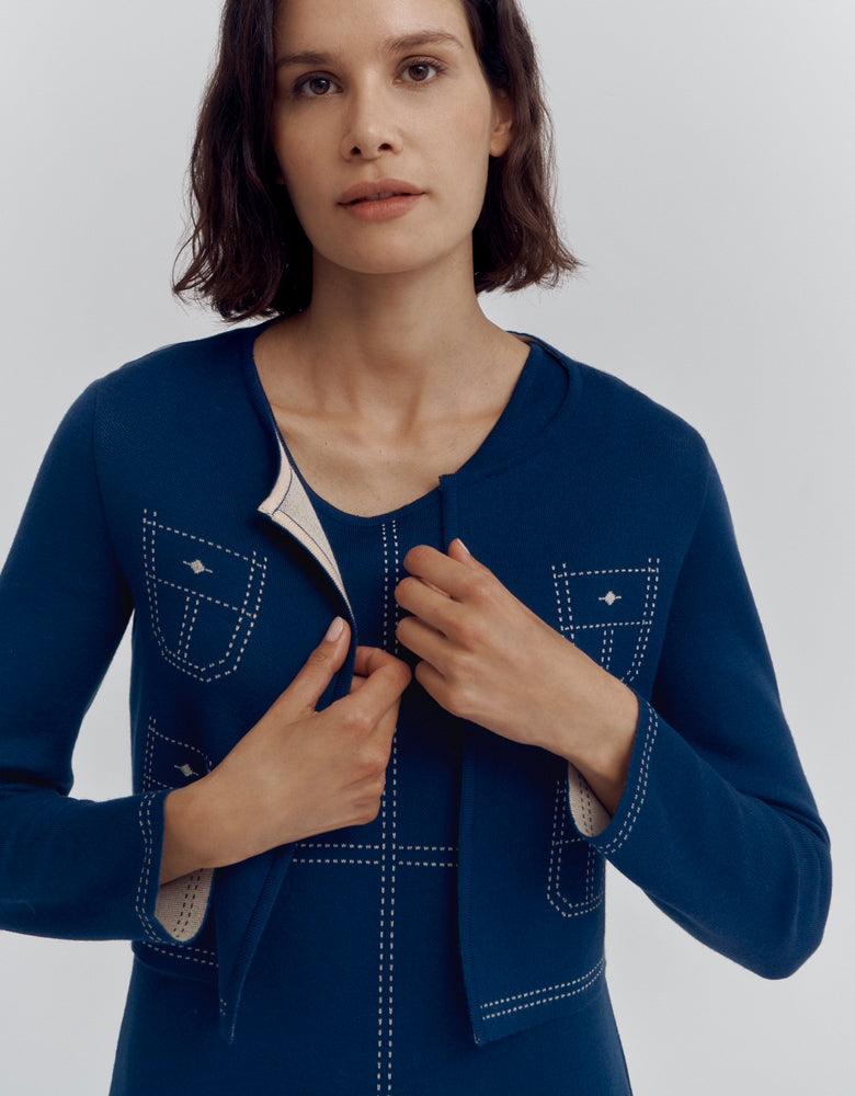 Merino wool knit bolero jacket VALENI/86014/886