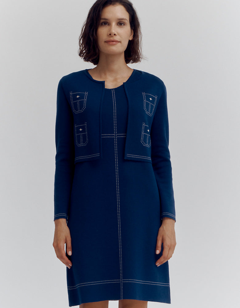 Merino wool knit bolero jacket VALENI/86014/886