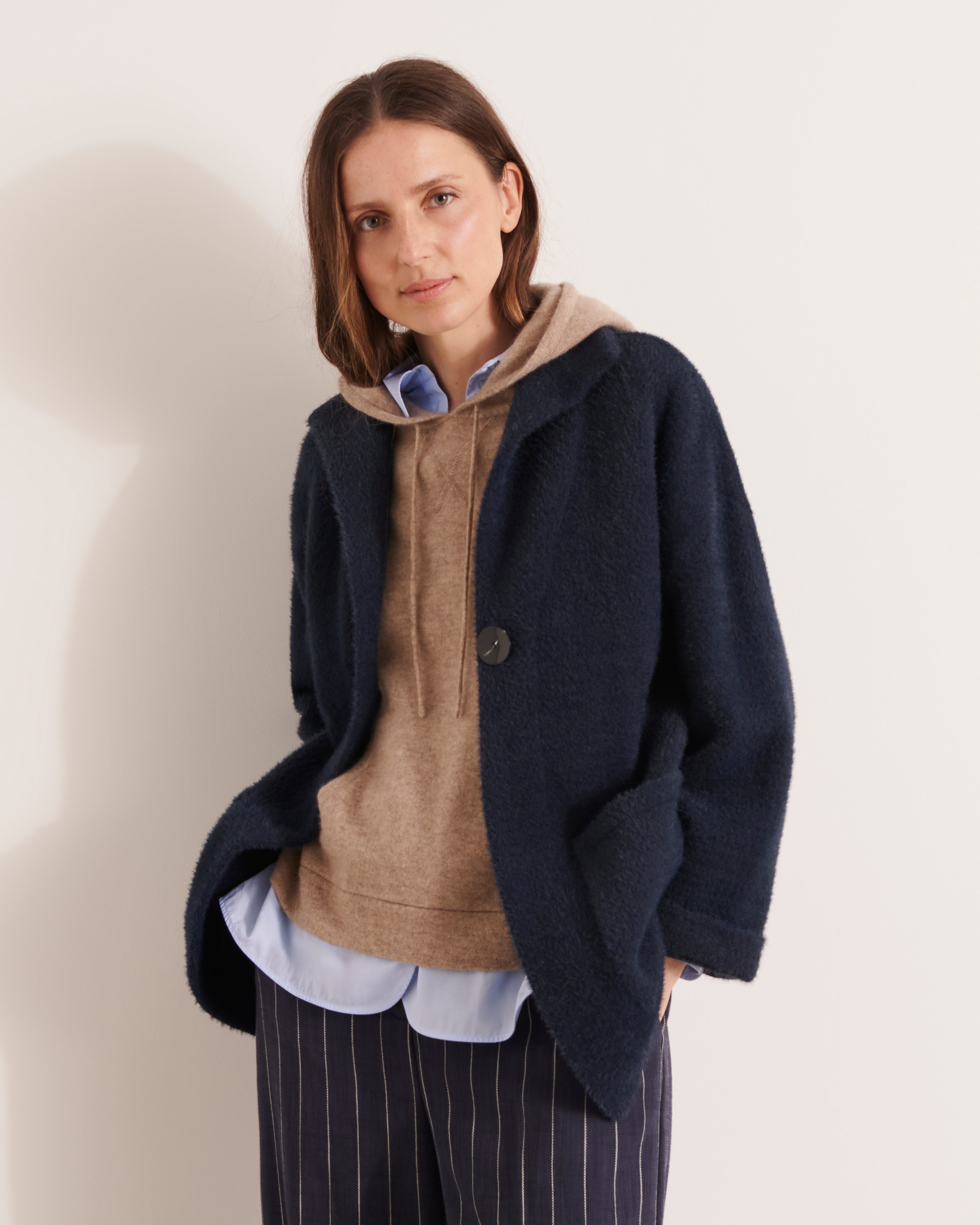 Veste en maille jacquard poilue VALERIANE/12009/881