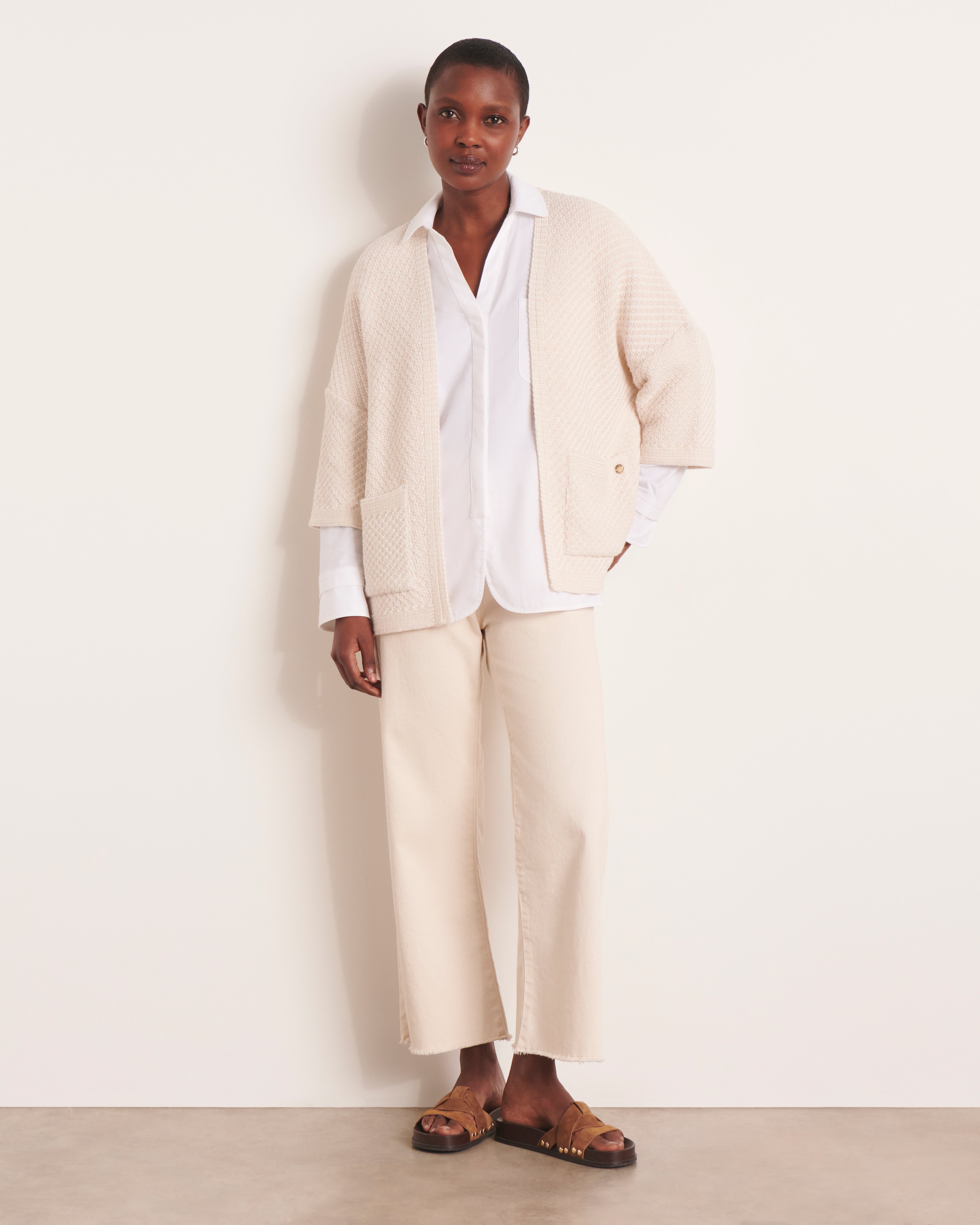 Veste en maille point fantaisie VALLETTA/13007/005