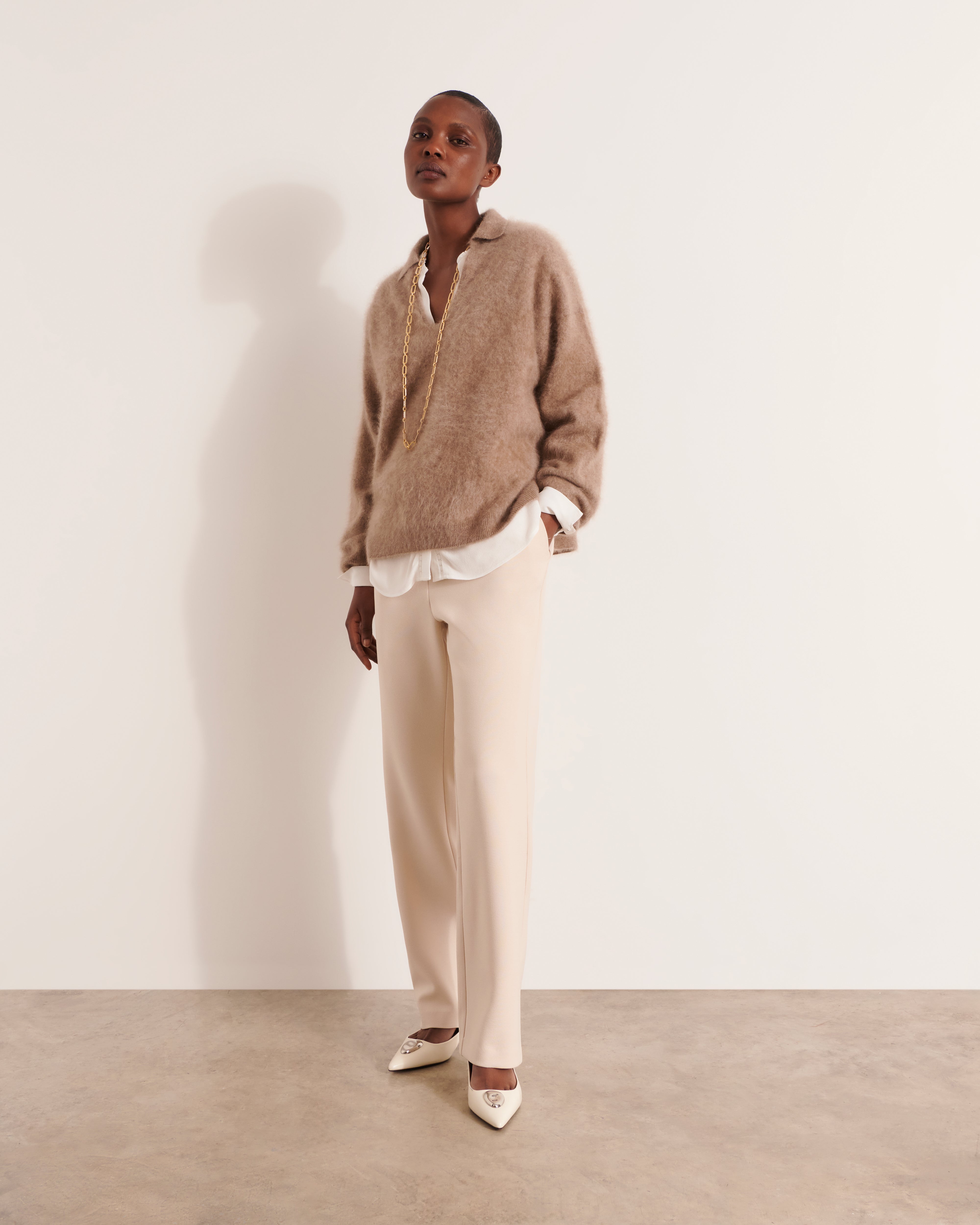 YAULNE/12248/781 Pantalón ancho de lana merino