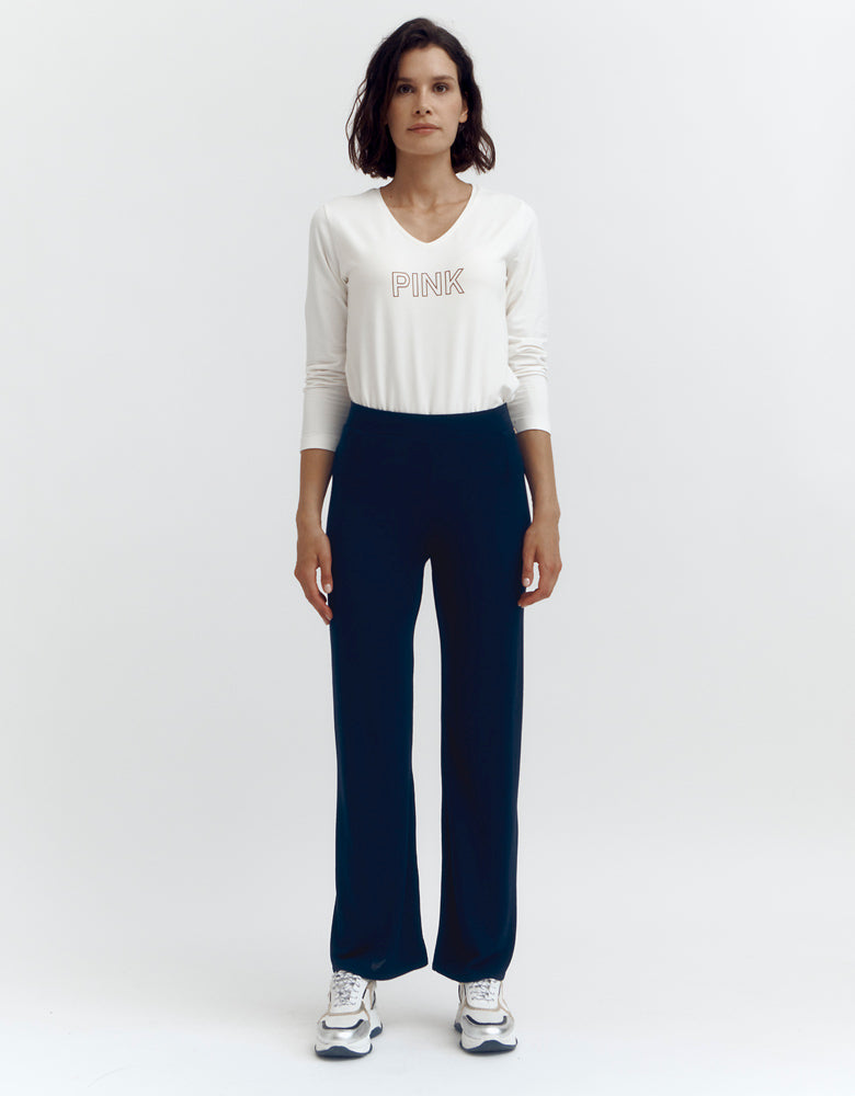 Viscose knitted pants YESTERDAY/87139/317
