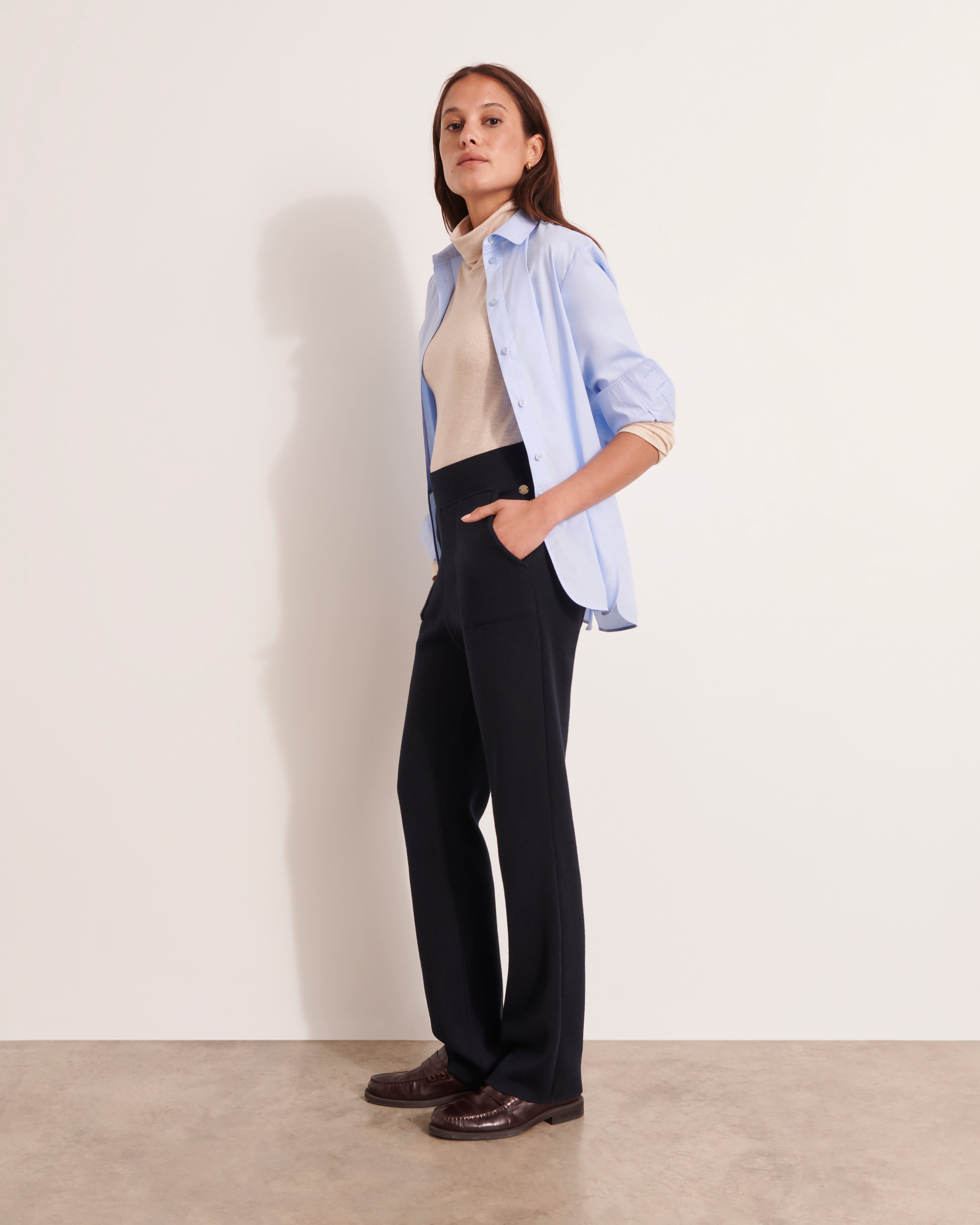 Pantalon en maille YIN-DB1927/12214/312