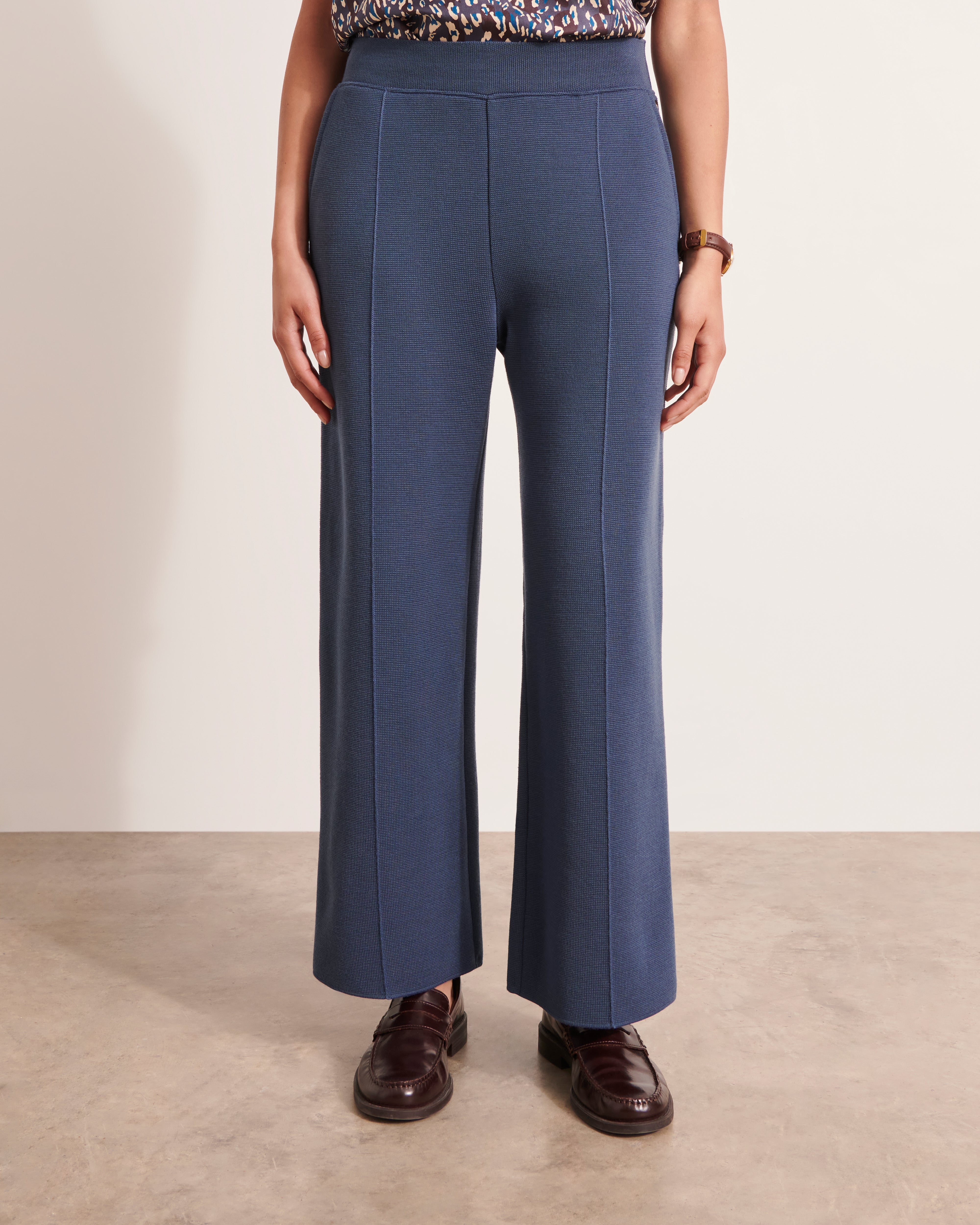 Pantalon droit en maille milano YUCCA/12004/882