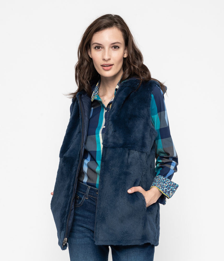 Doudoune sans manches réversible MIEL/74239/304