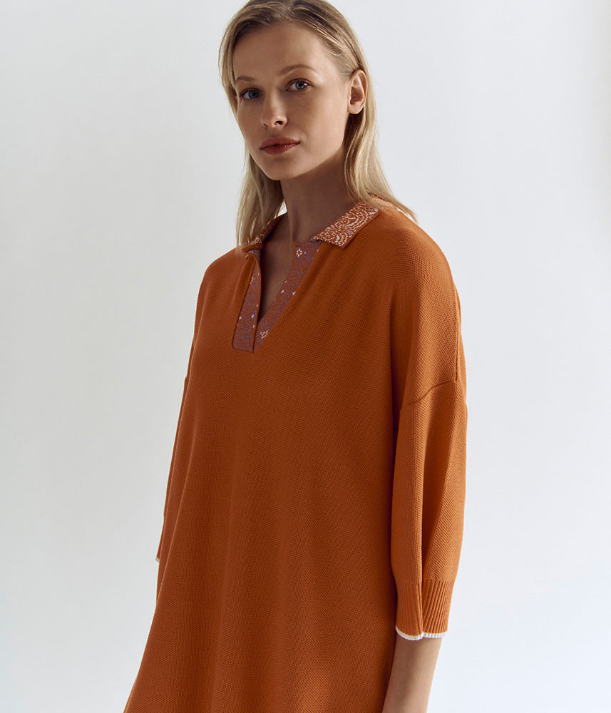Oversize knit dress in ecological viscose OBEILLE/83104/831