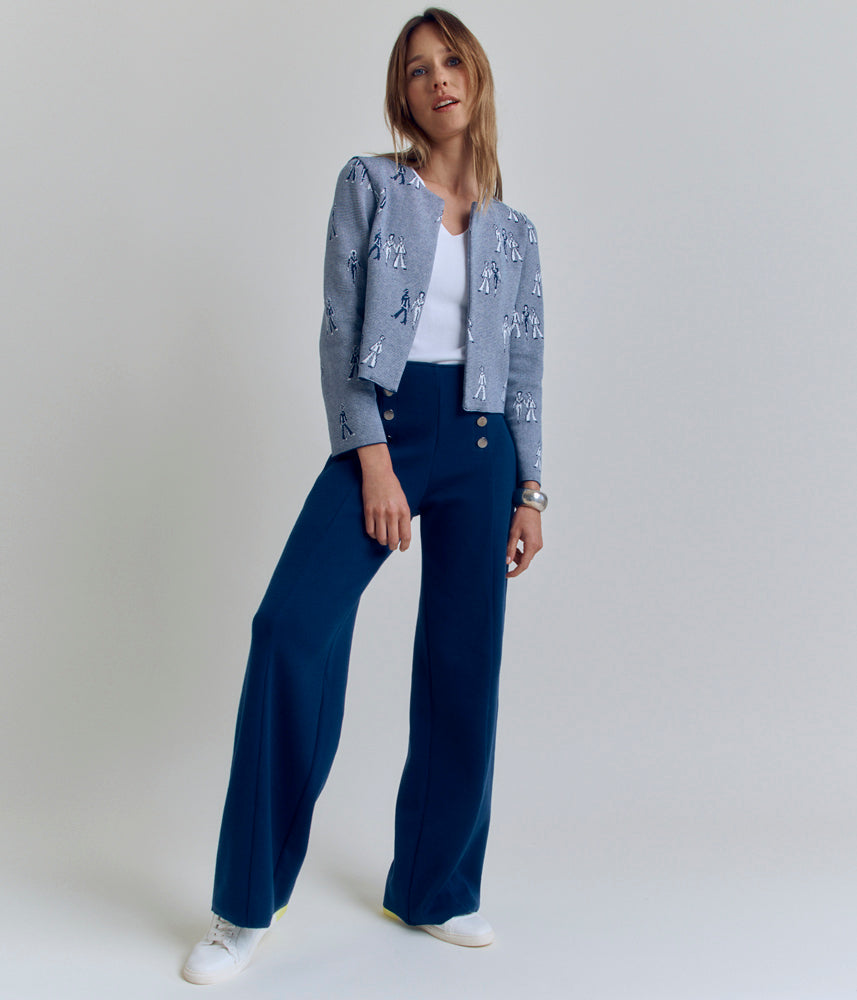 Pantalon maille en coton YSILUX83/83390/317