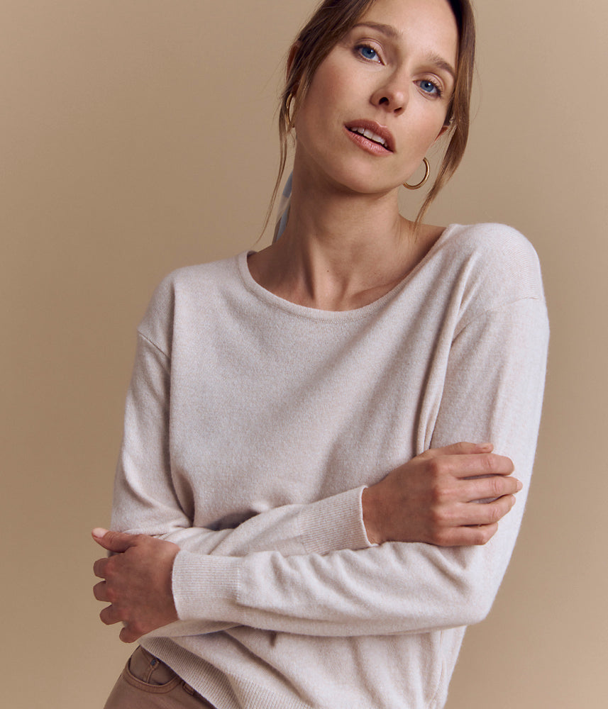 Pull en maille laine Mérinos et cachemire AINO/84080/014