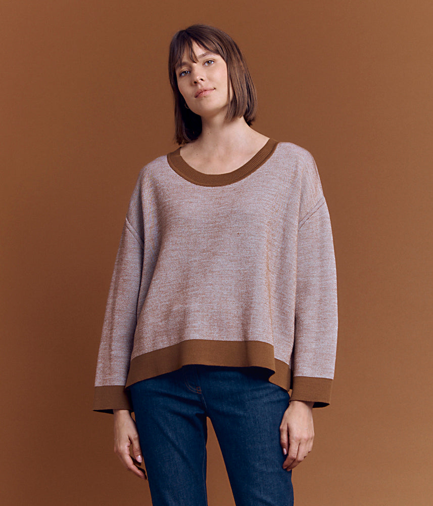 Merino wool knit sweatshirt ACAJOU/84002/791