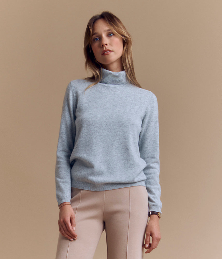 Jersey de cuello alto de cachemir ADULINETTE/84102/437