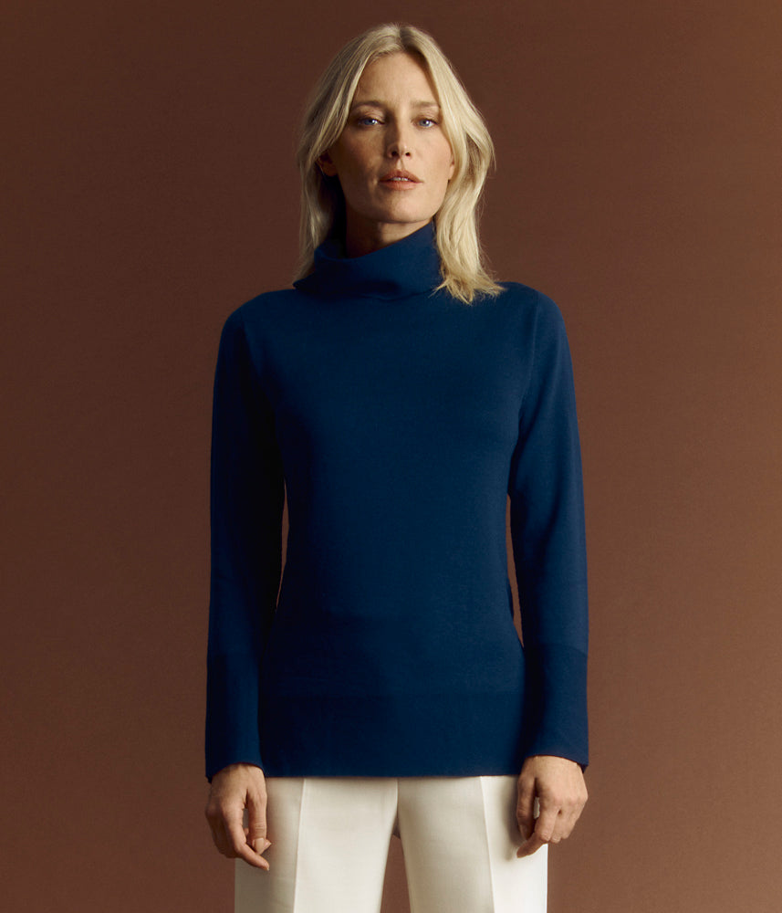 Pull col roulé en laine Mérinos ALPHA/84151/317