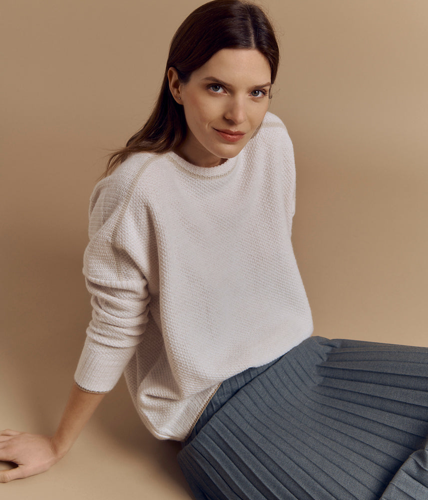 Pull maille en laine et alpaga ALVA/84004/781