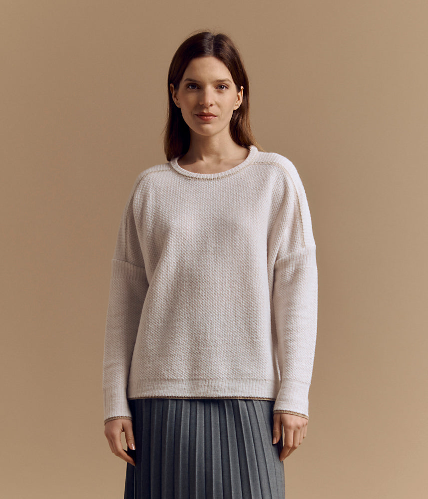 Pull maille en laine et alpaga ALVA/84004/781