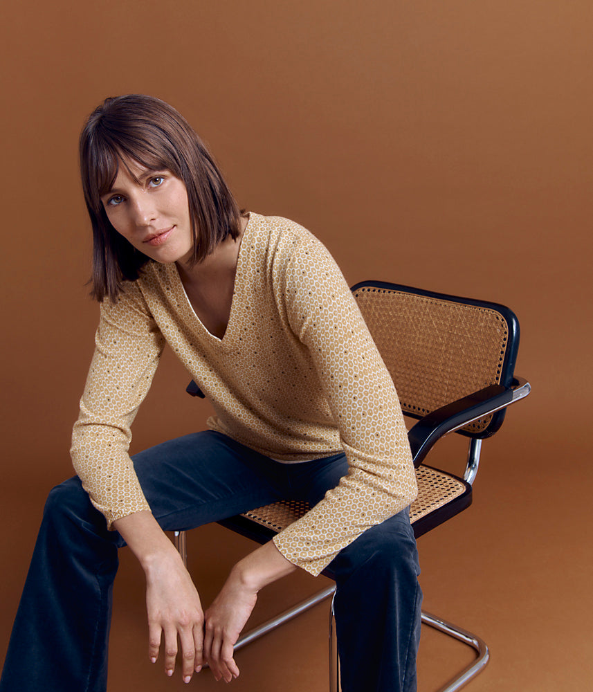 Knitted wool and cashmere sweater ALVEOLE/84142/841