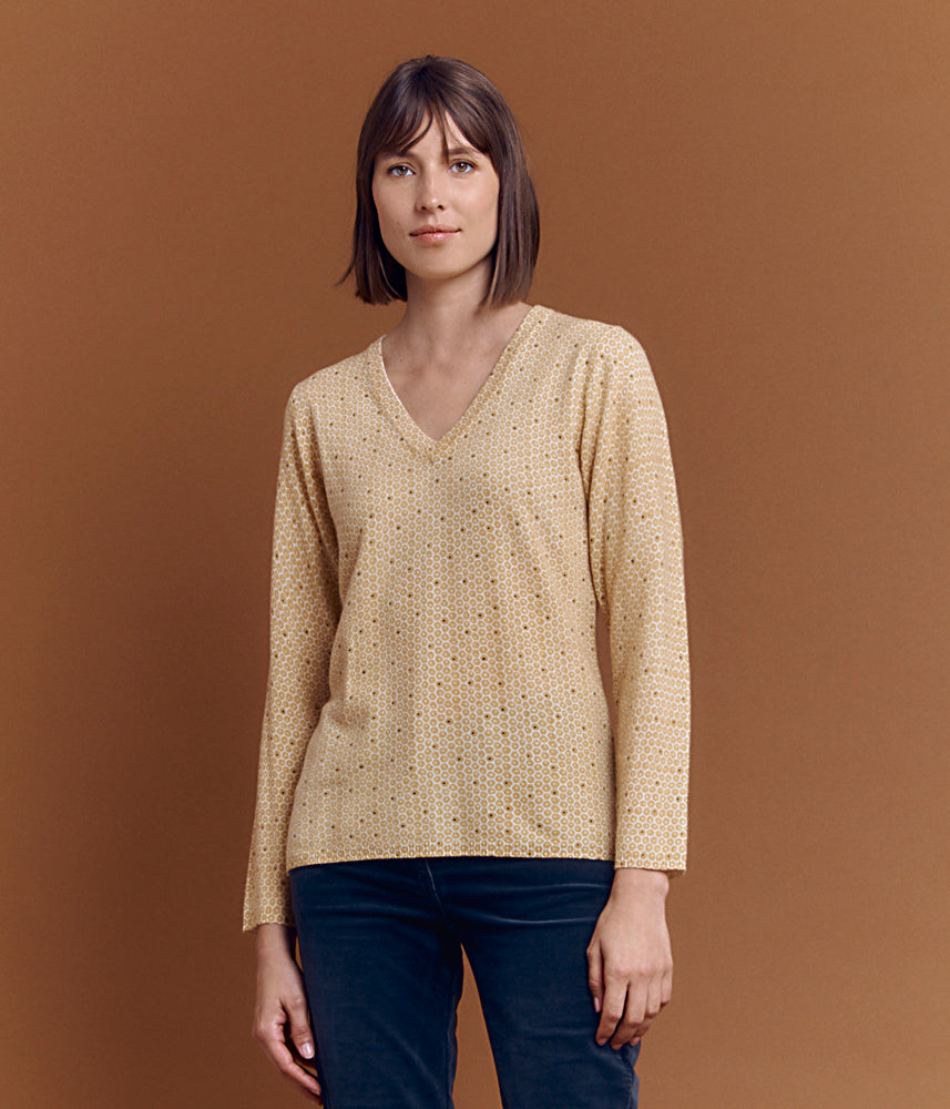 Knitted wool and cashmere sweater ALVEOLE/84142/841