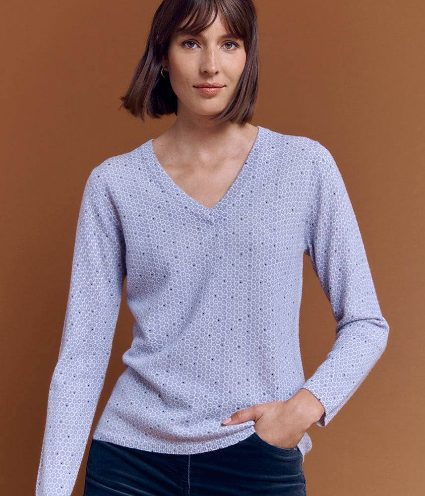 Knitted wool and cashmere sweater ALVEOLE/84142/891