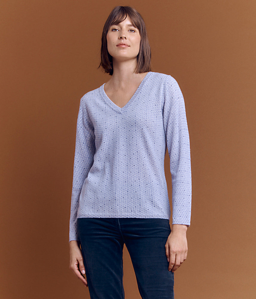 Knitted wool and cashmere sweater ALVEOLE/84142/891
