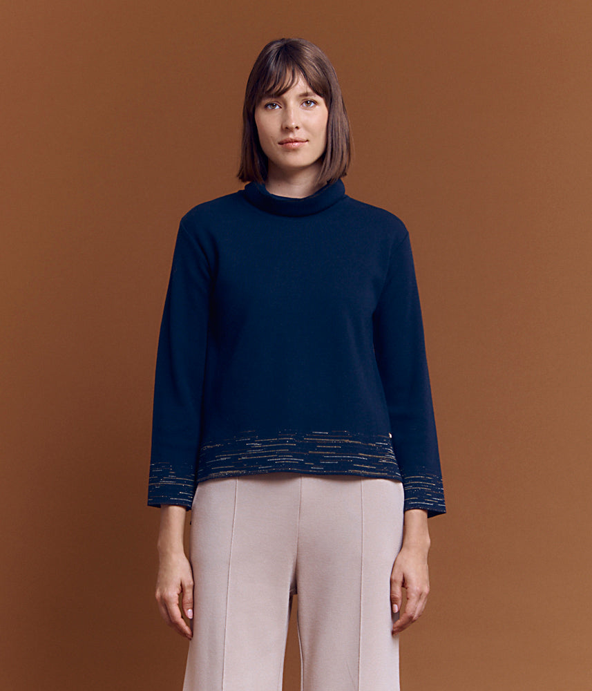 Knitted turtleneck sweater in Merino wool ANSEM/84190/886