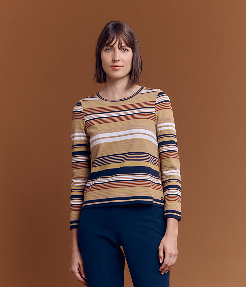 Pull maille à rayures AOBA/84137/841