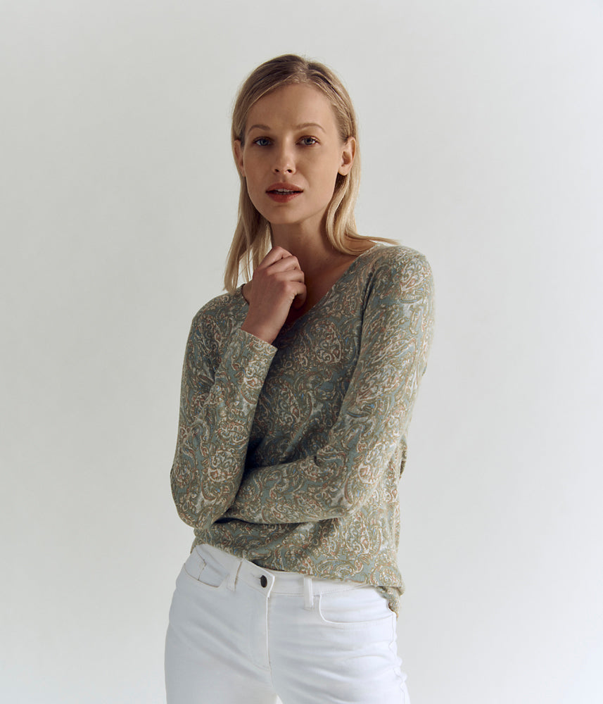 Jersey punto cashmere estampado ARABESQUE/83180/861