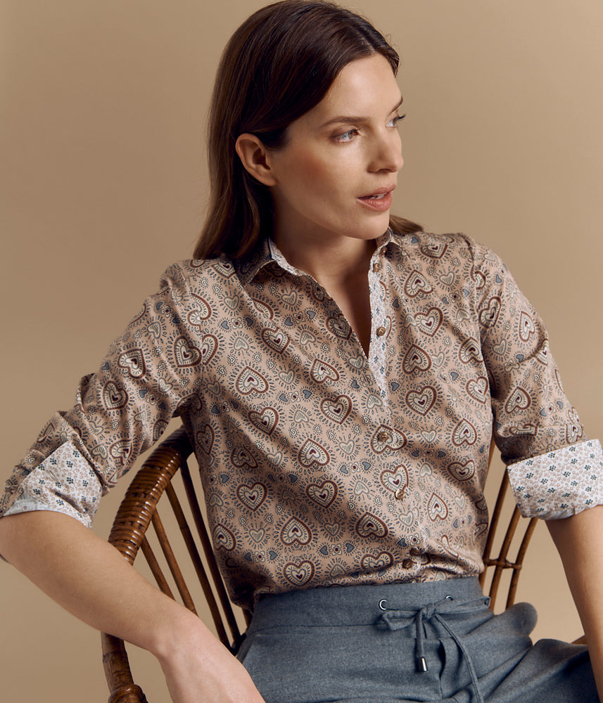 Printed cotton shirt CAMARGUE/84090/782