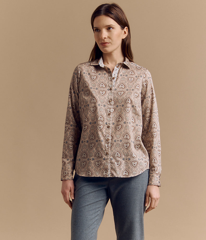 Printed cotton shirt CAMARGUE/84090/782