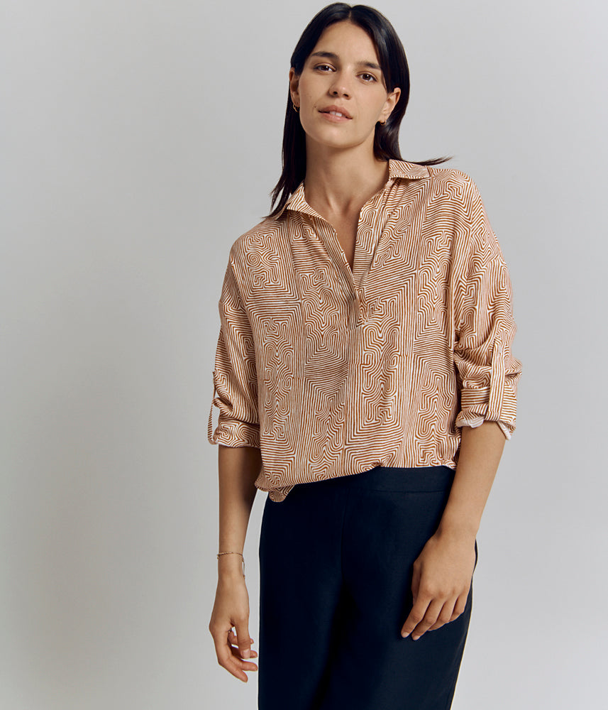 Viscose crepe blouse CANNELLE/83048/536