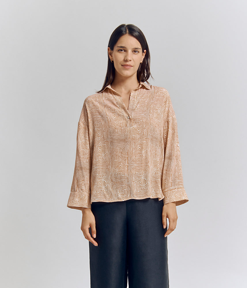 Viscose crepe blouse CANNELLE/83048/536
