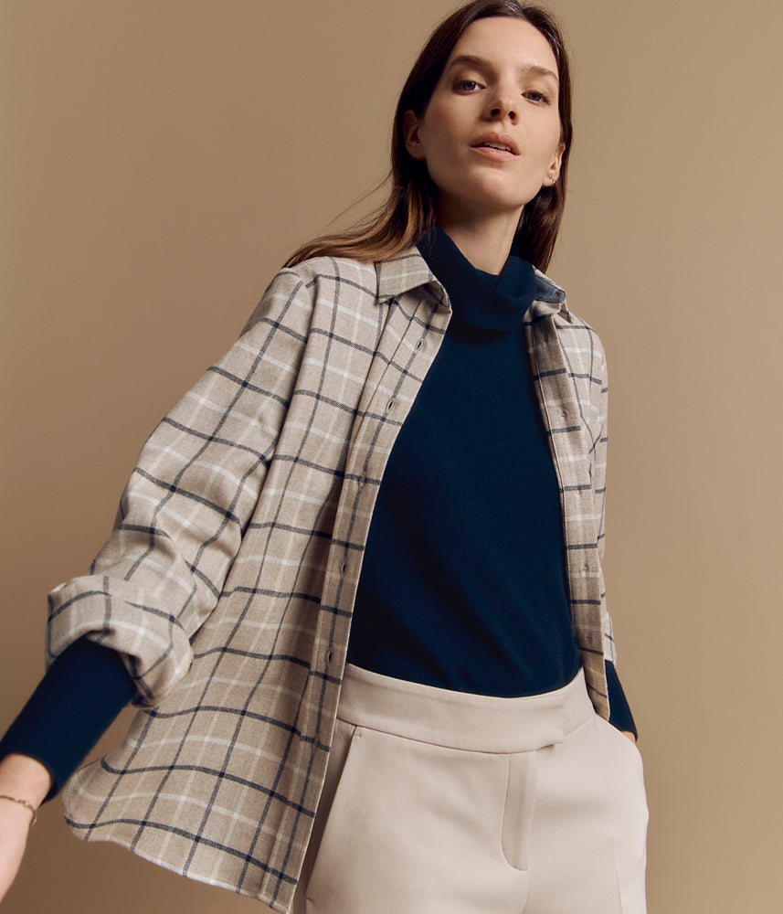 Checked wool overshirt CATHY/84209/531